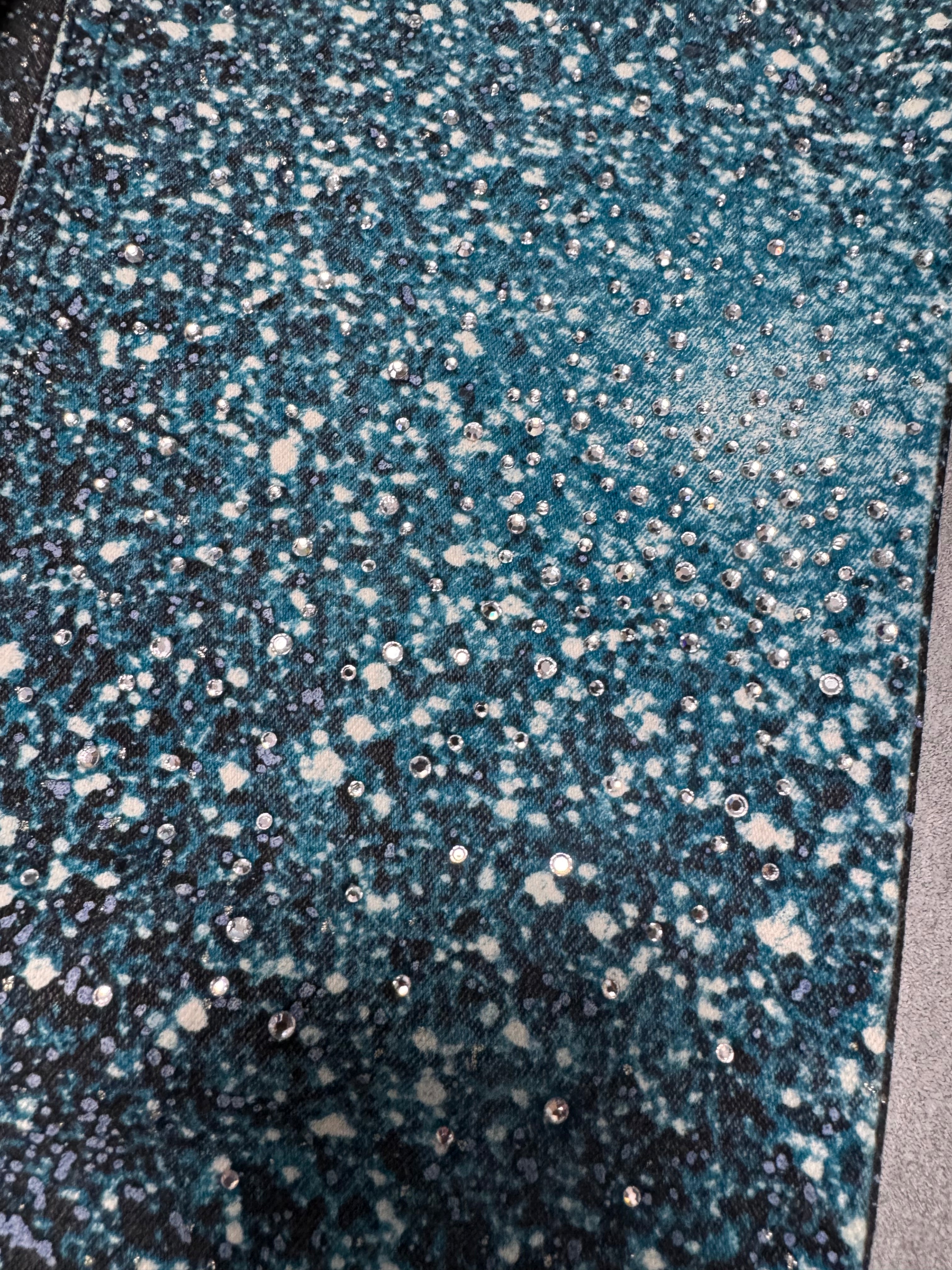 2000s Roberto Cavalli Galaxy Expansion Blue Pants