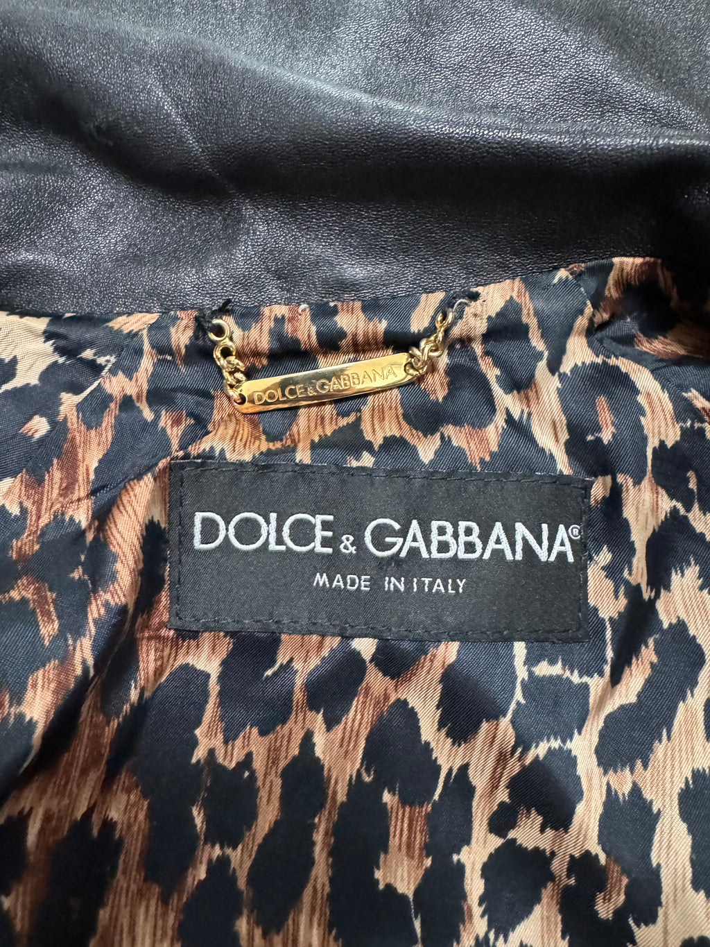 2000s Dolce & Gabbana Black Leather Jacket