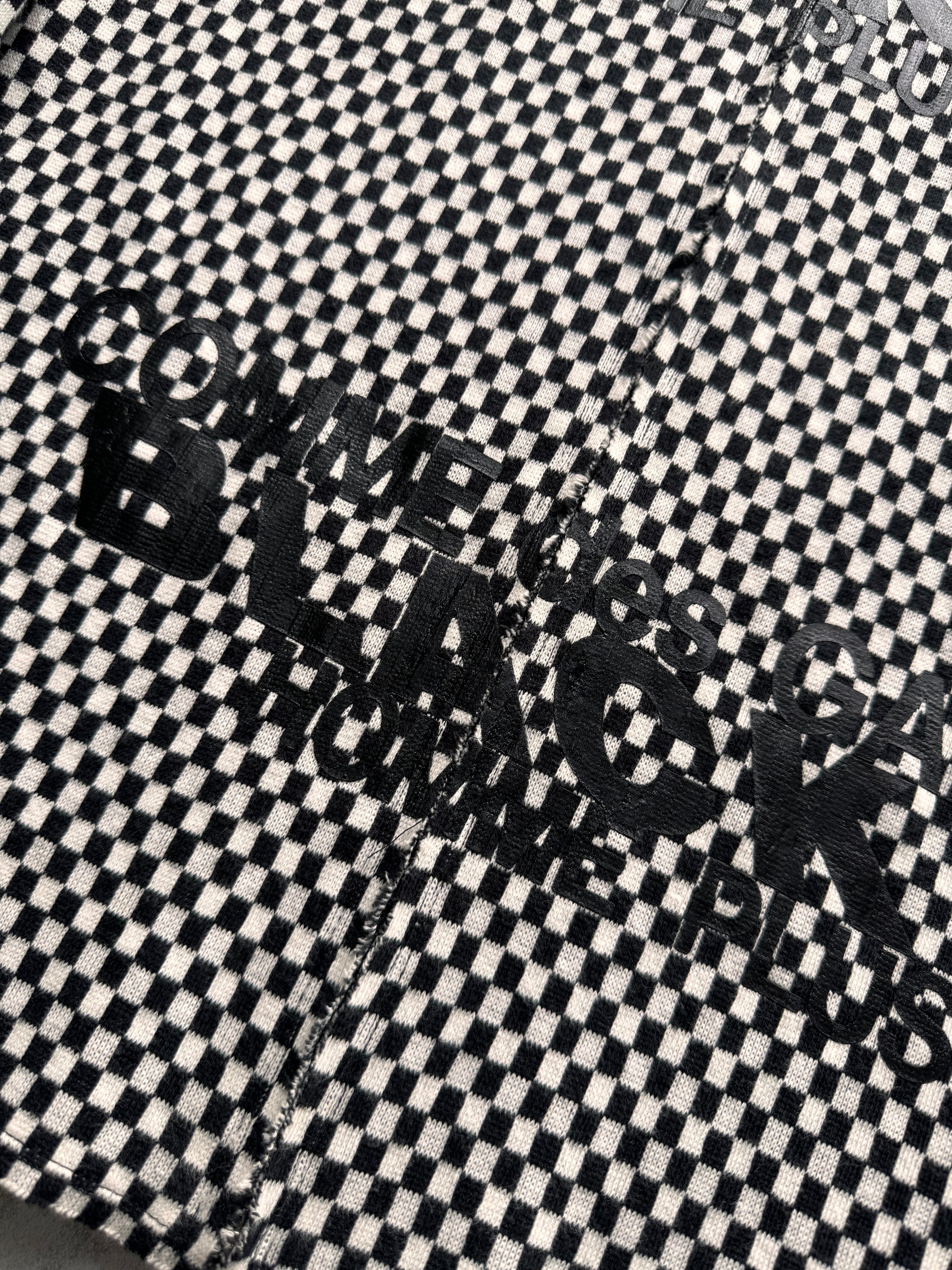 AW2002 Comme Des Garçons Homme Plus Black Checked Zipped Sweater