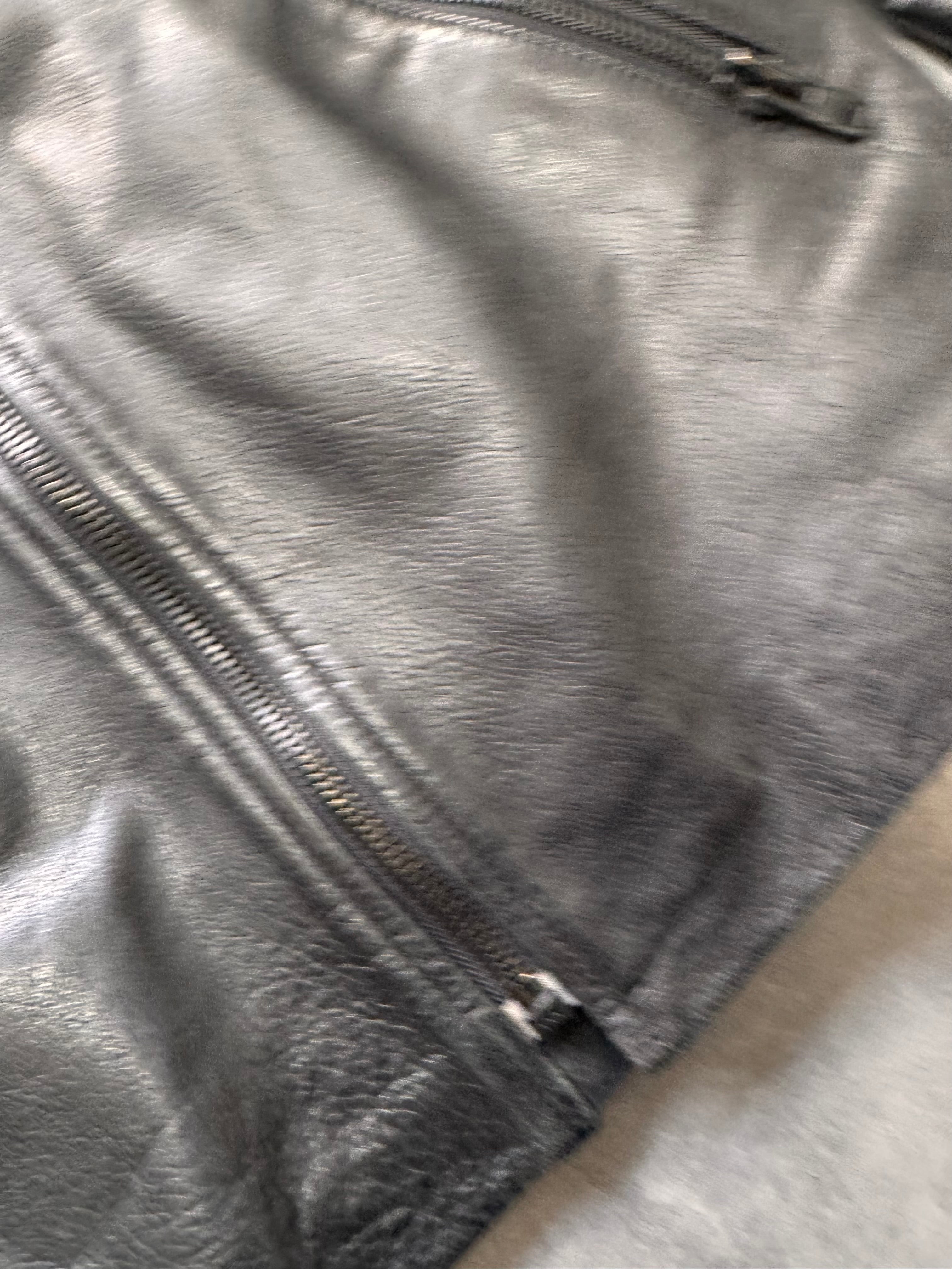 SS2010 Maison Margiela 5-Zip Black Leather Jacket