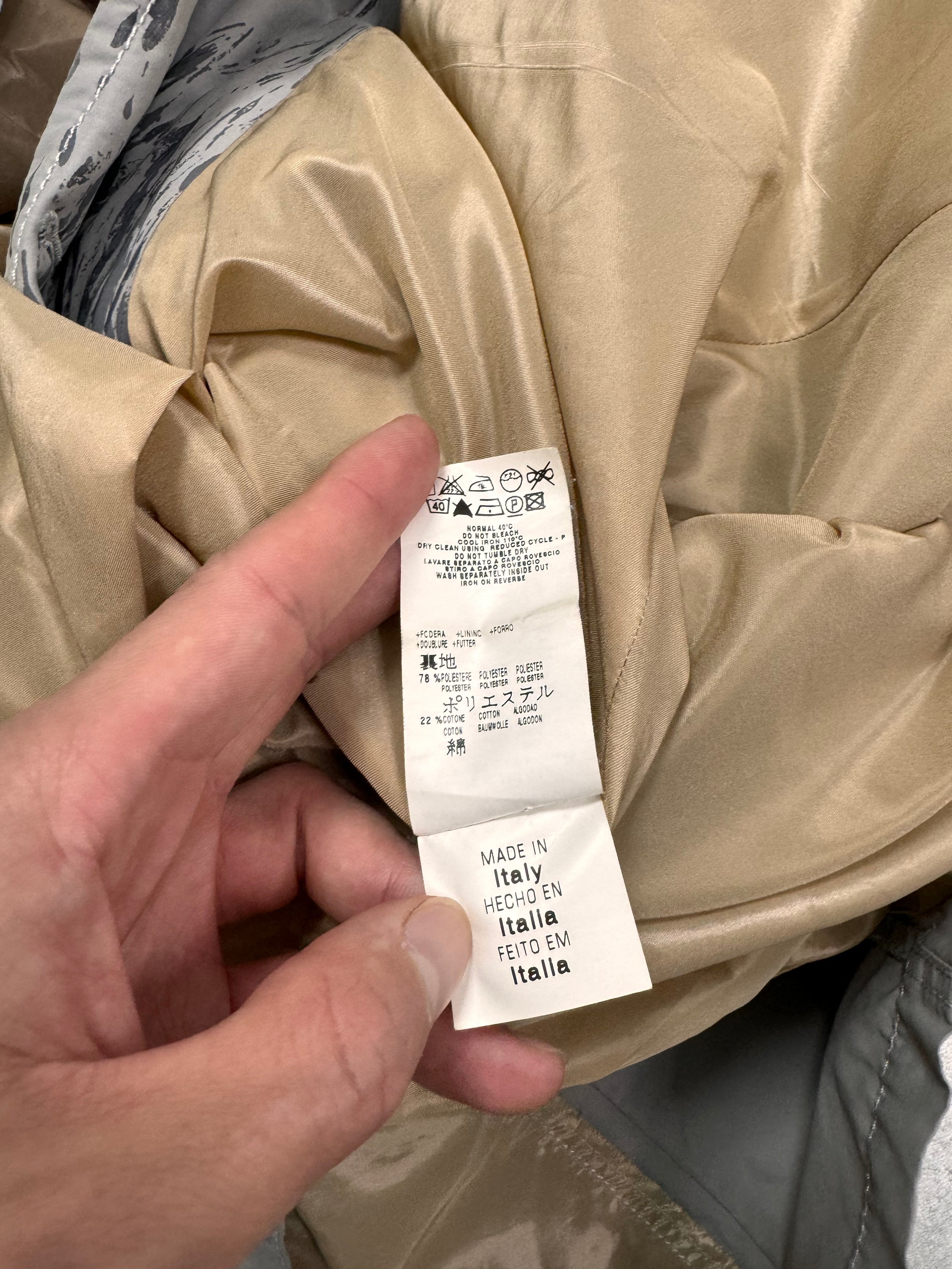 2000年代 モスキーノ グレー ペイント レイン トレンチ コート (XS)