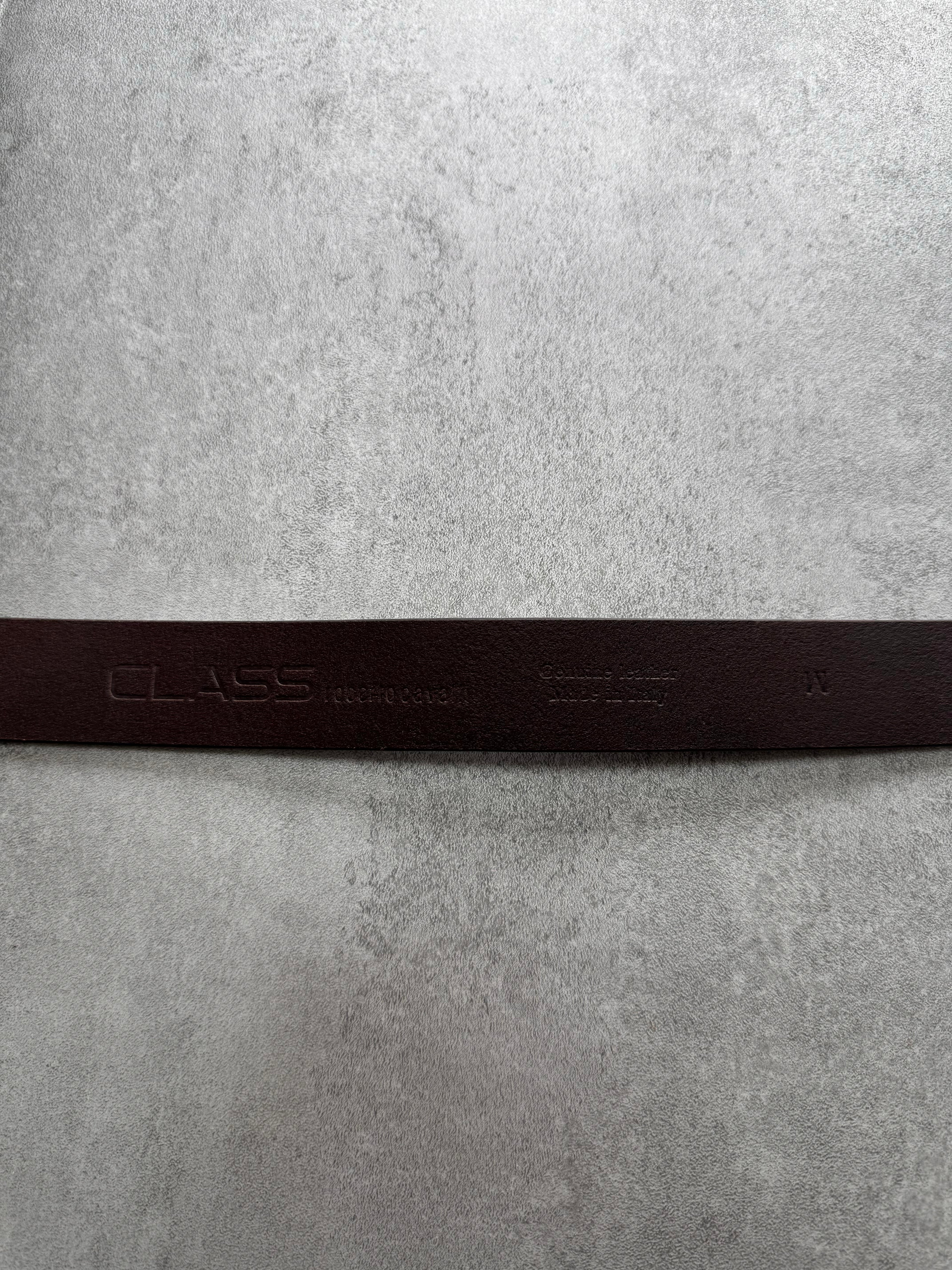 Cavalli Class Molding Buckle Leather Belt