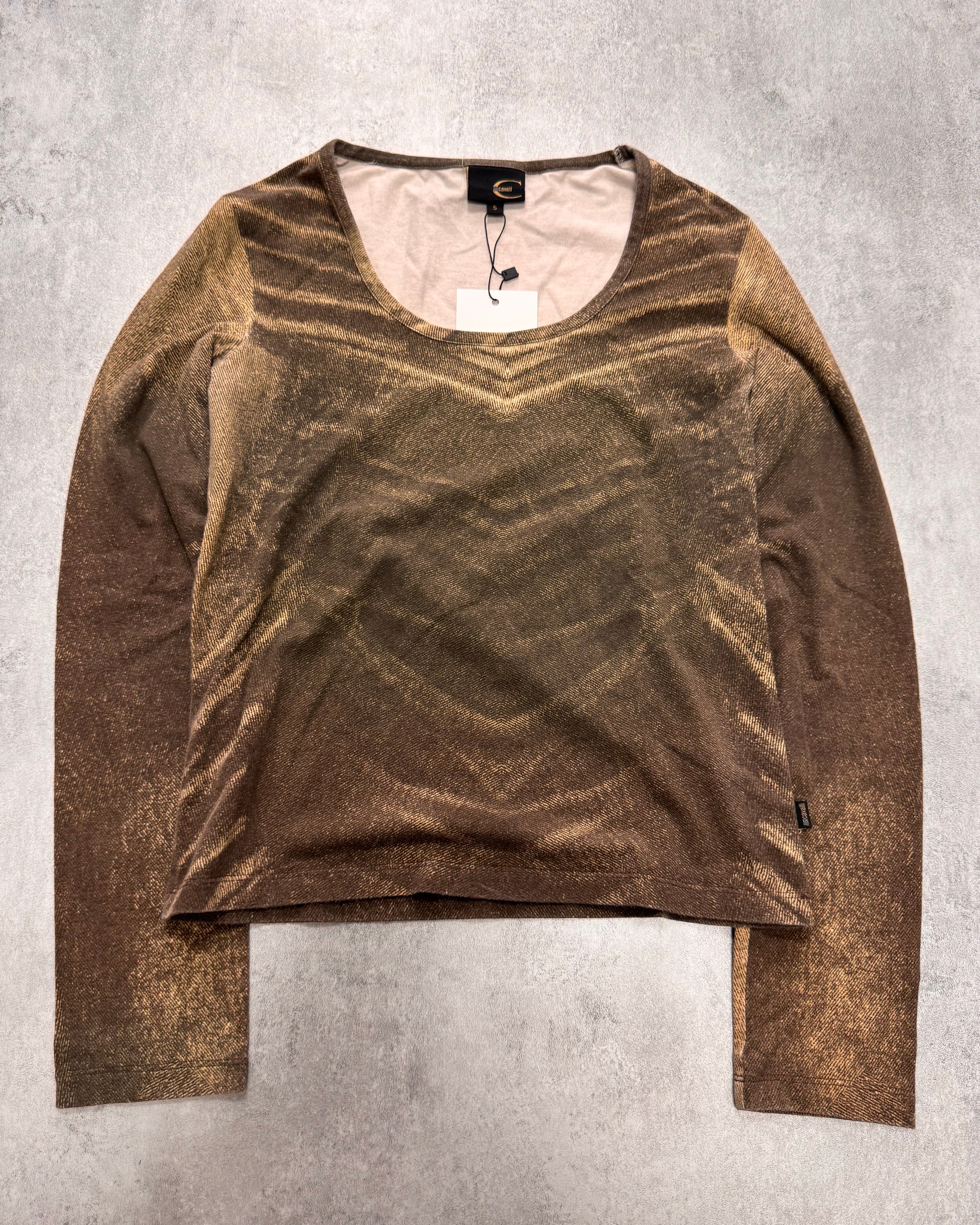 2000s Cavalli Eroded Print Longsleeves