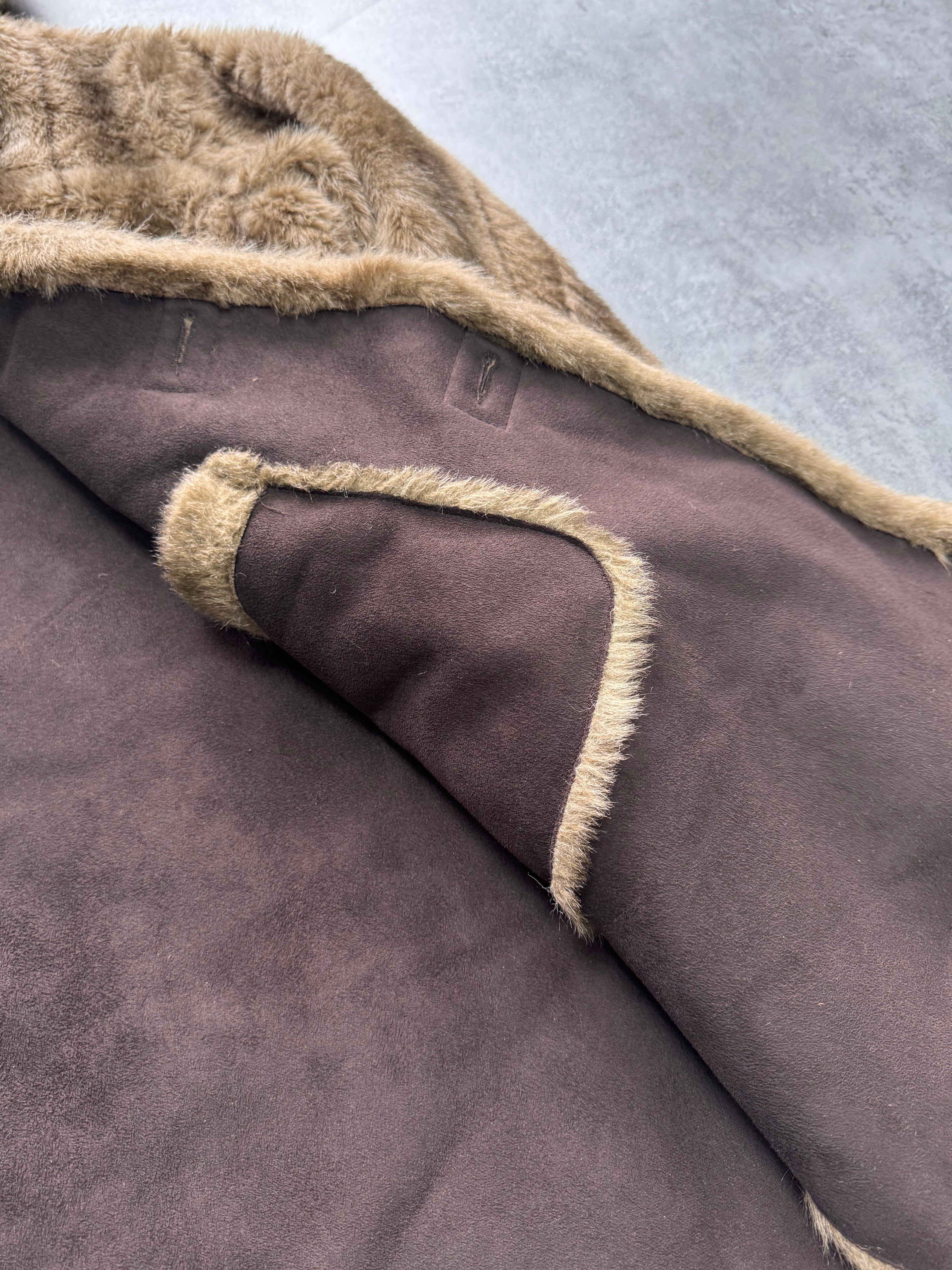 1990s Balmain Faux Fur Reversible Jacket