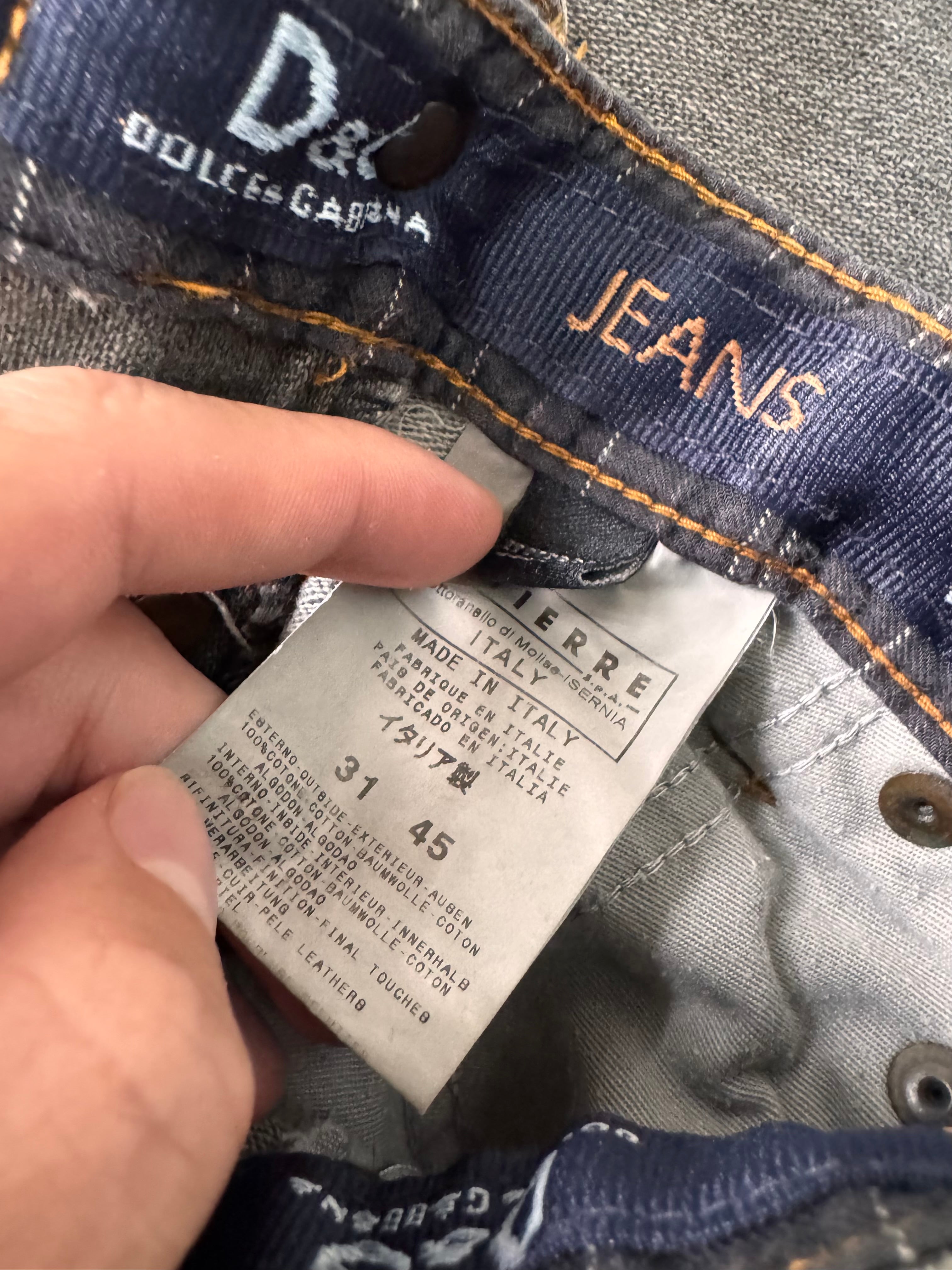 AW2003 Dolce & Gabbana Sun Faded Grey Denim Jeans