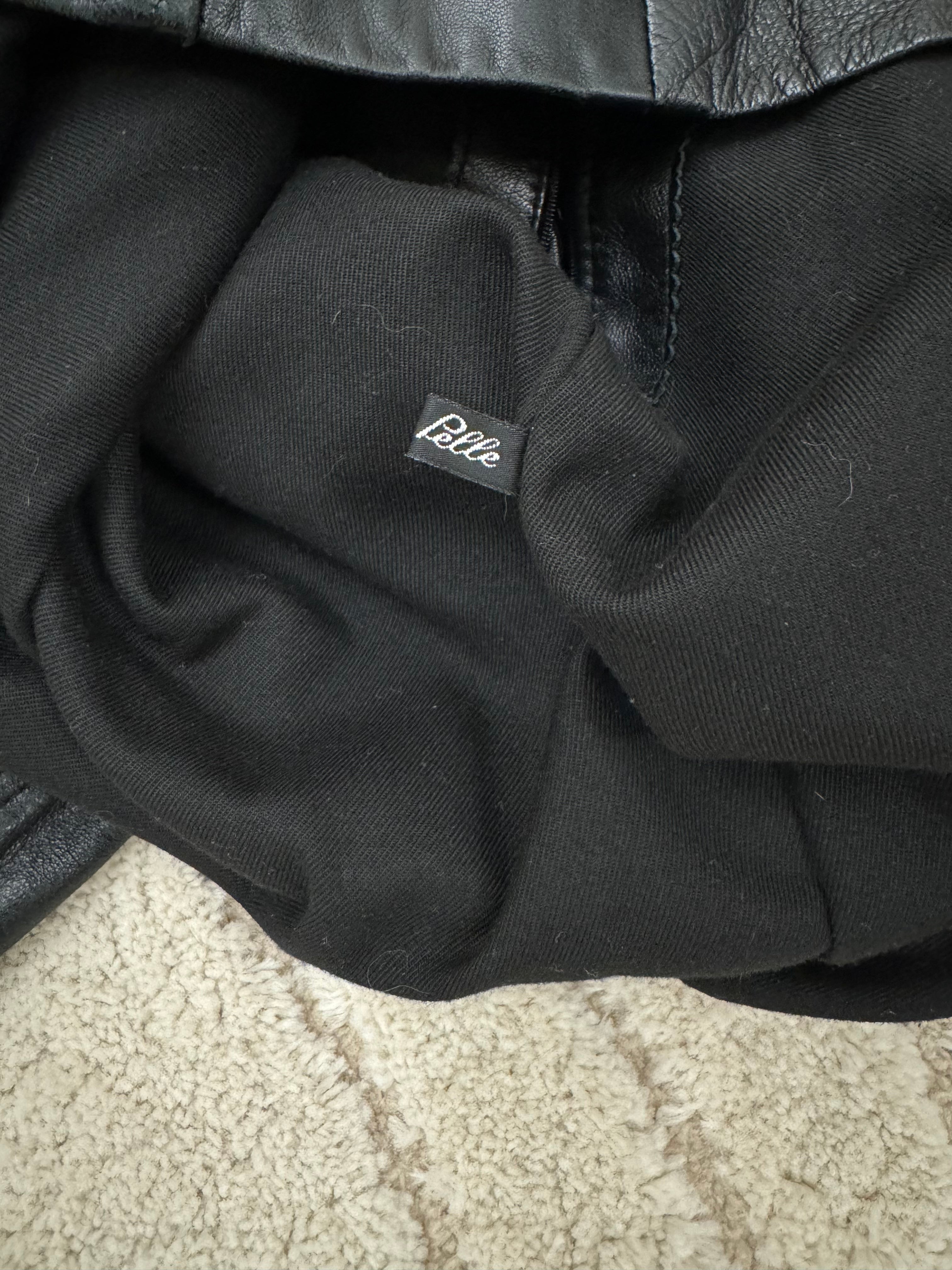 2000年代 プリモエンポリオ メタルアームジップ レザージャケット (S/M)