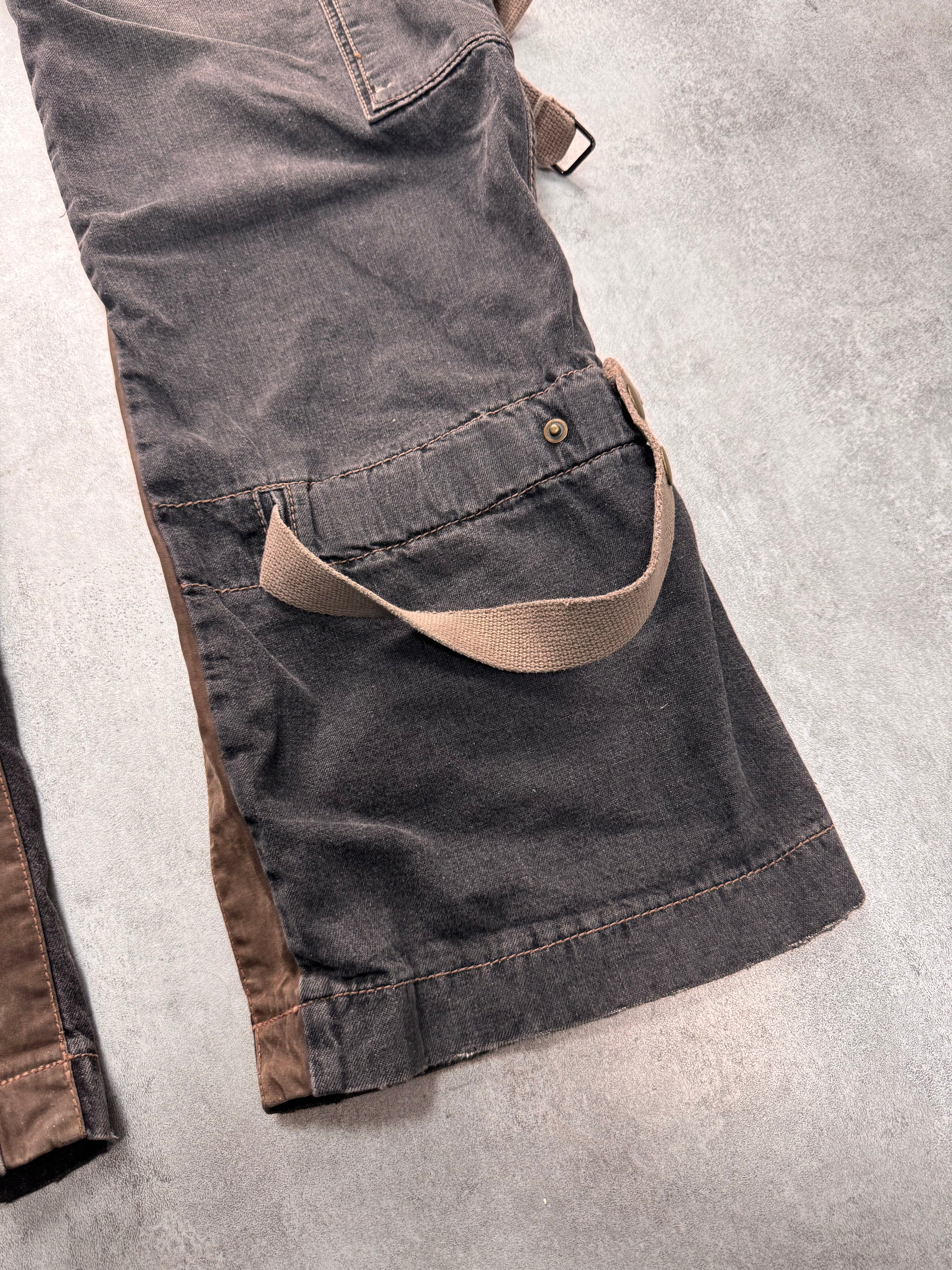 AW2004 Dolce & Gabbana Military Harness Cargo Grey Denim Jeans