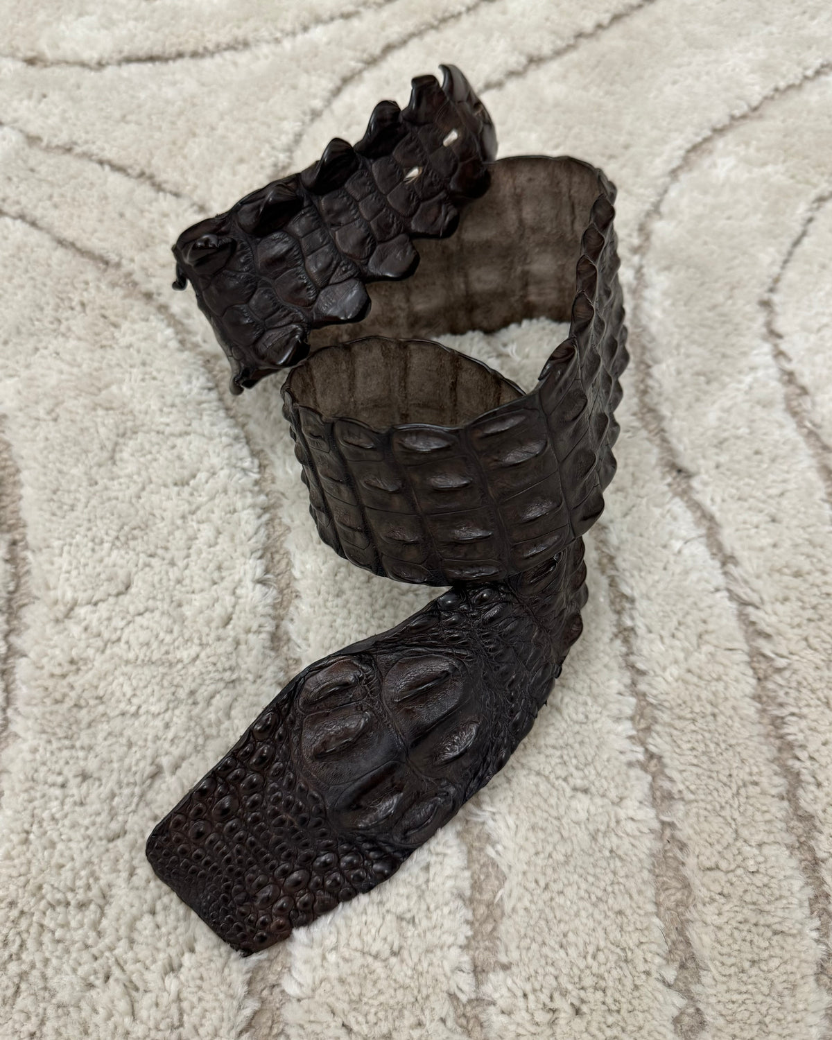 SS2005 Roberto Cavalli Crocodile Leather Belt – Dolce Vita Hub