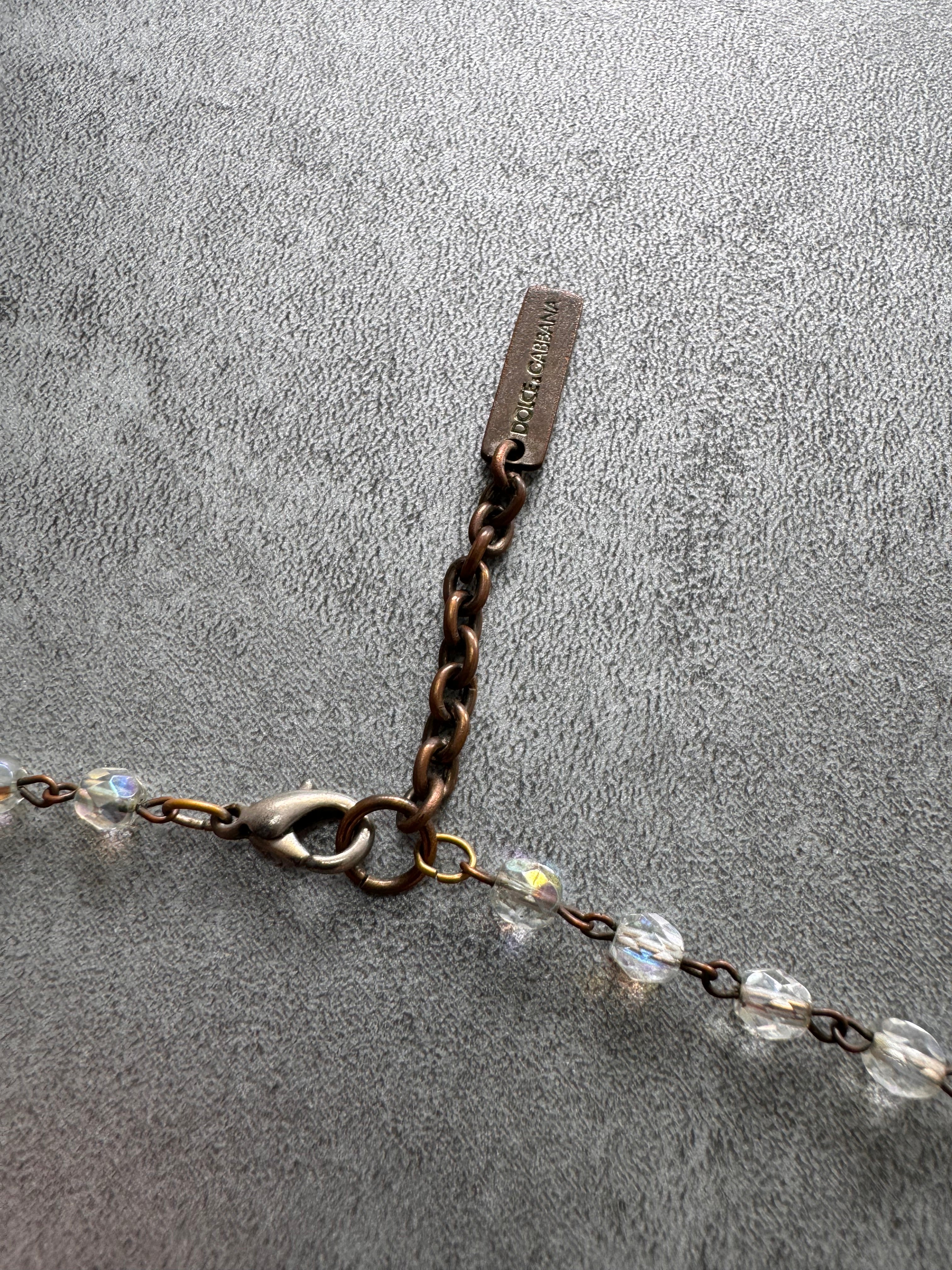 Dolce & Gabbana Crystal Rosary Necklace (OS)