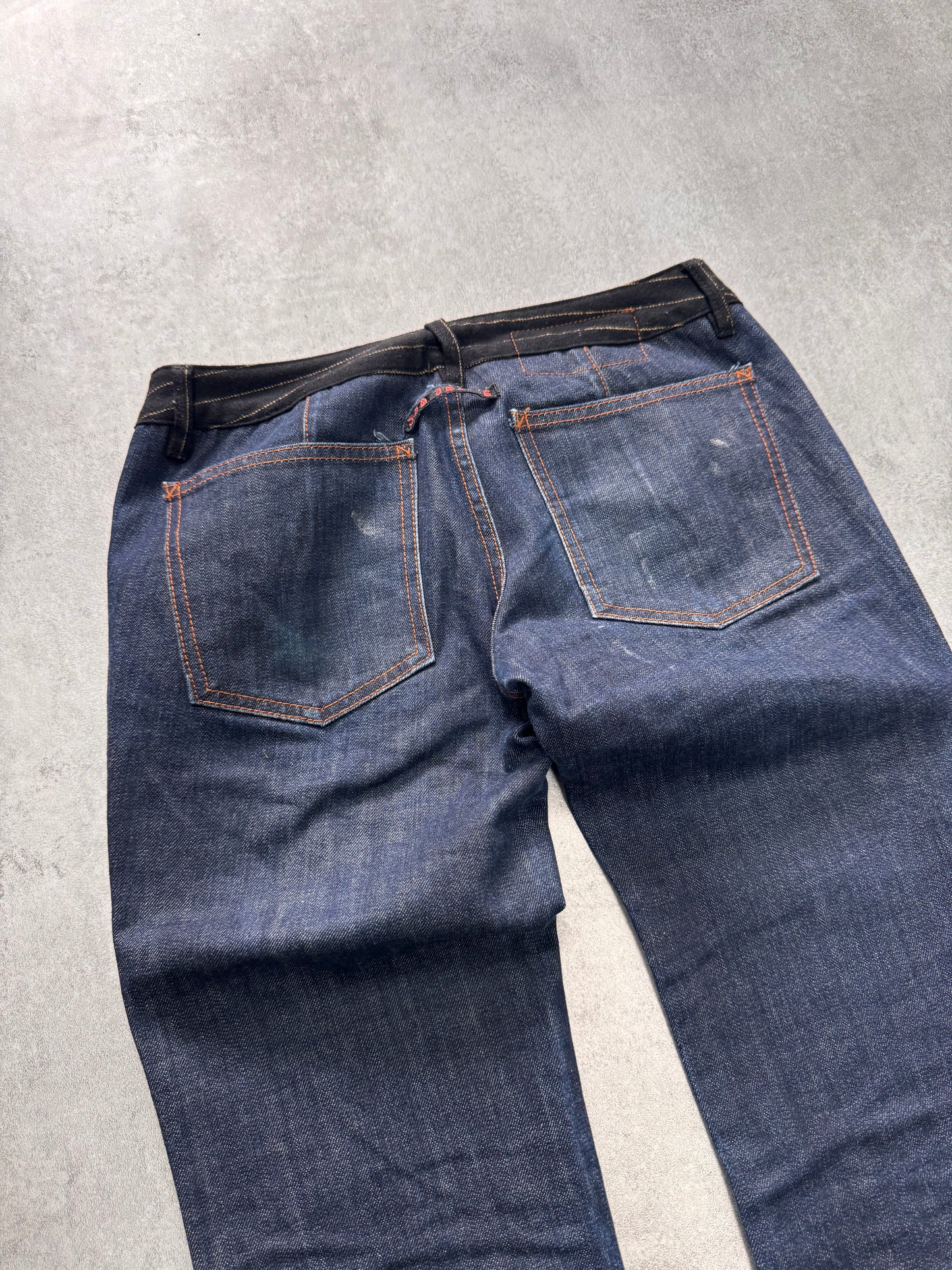 2000s Jean Paul Gaultier Double Layer Denim Jeans (XS)