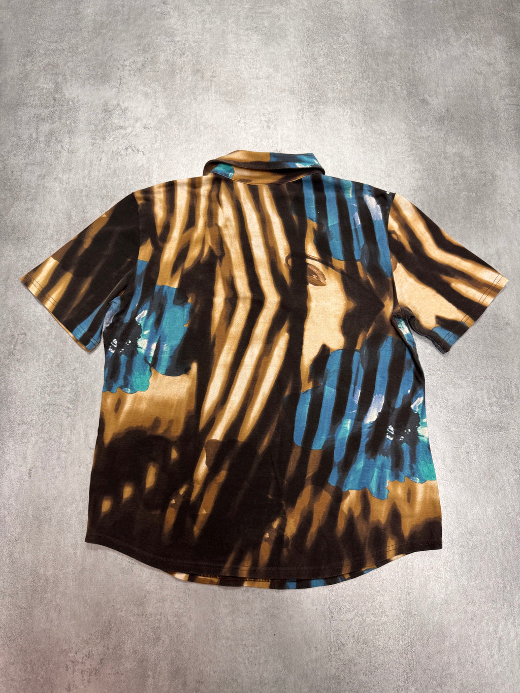 SS2002 Just Cavalli Psychedelic Hallucination Blue Flowers Shirt