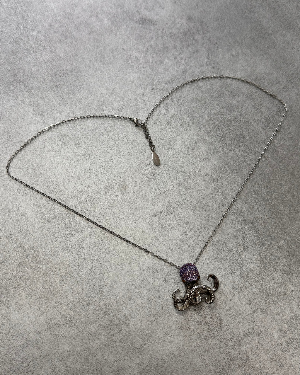 Cavalli Purple Octopus Stainless Steel Necklace