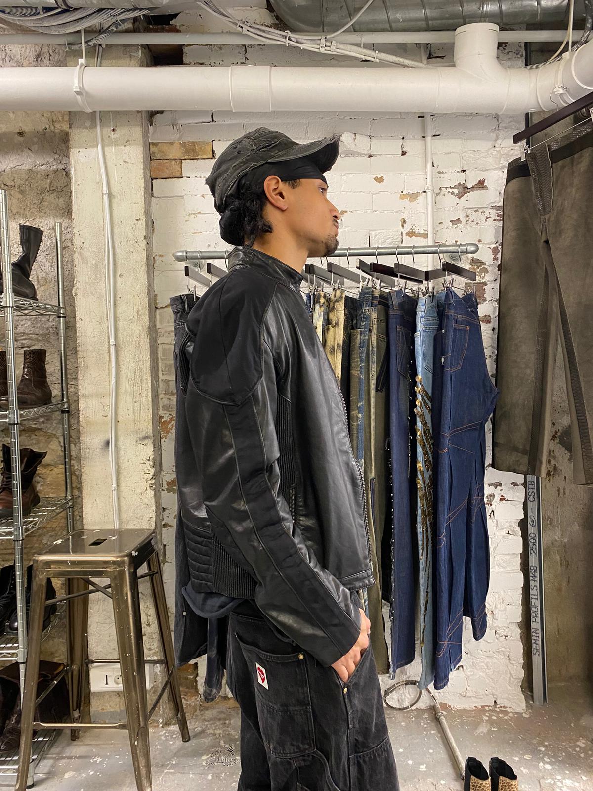 SS2005 Emporio Armani Technical Hybrid Leather Jacket