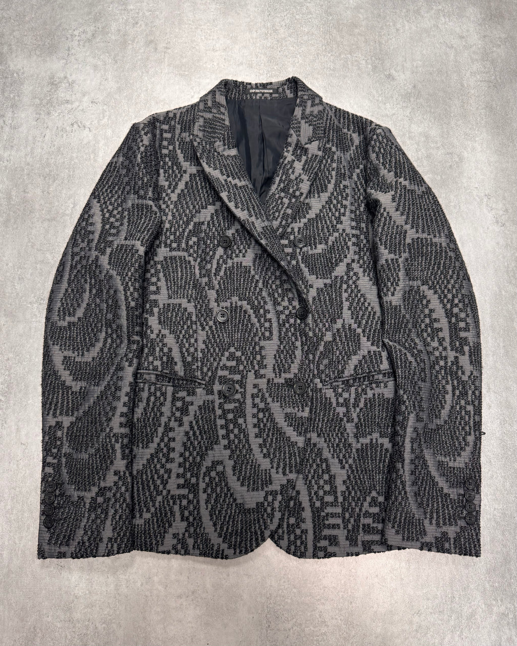 FW2018 Emporio Armani Floral Black Suit Jacket