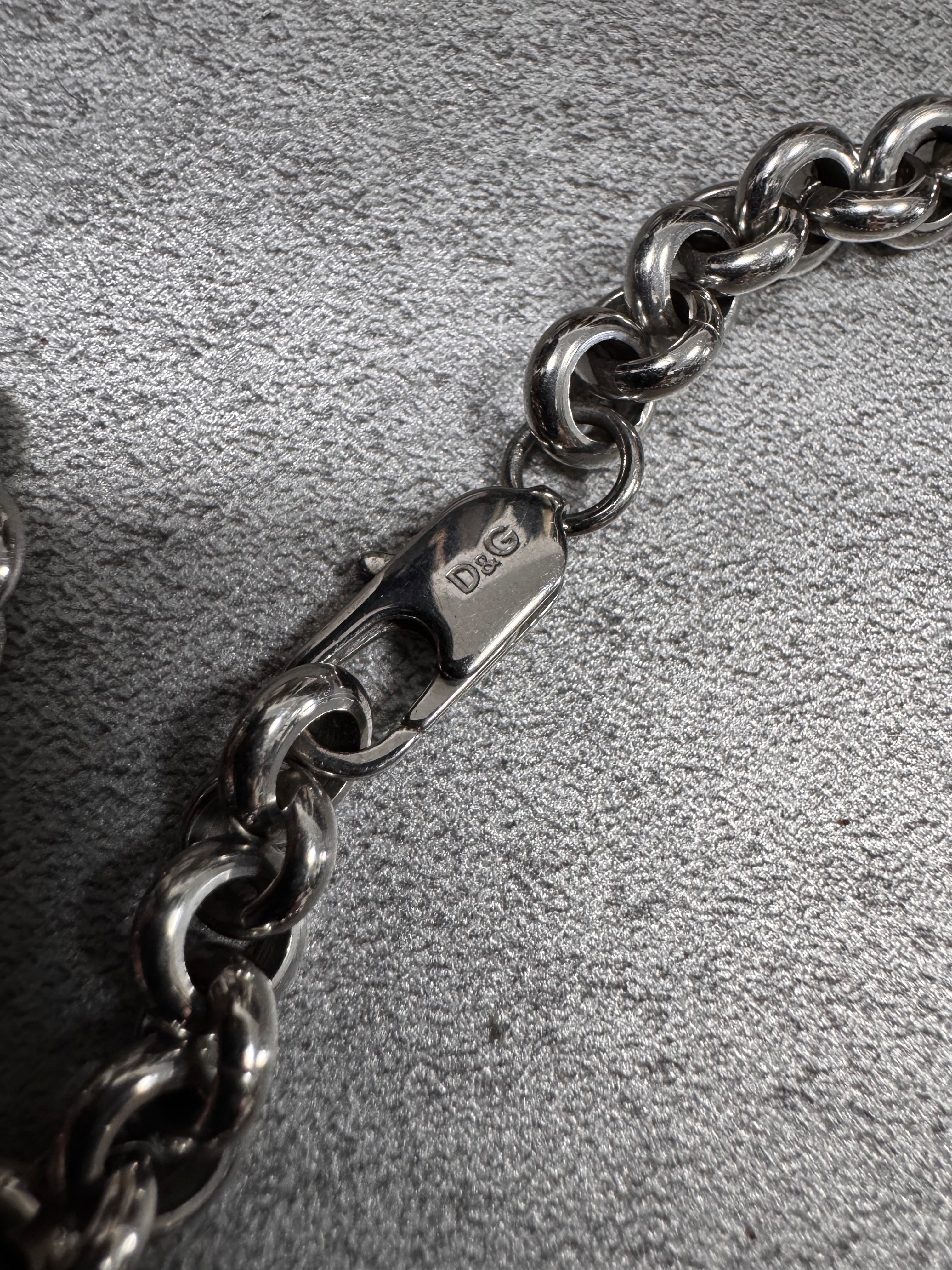 Dolce & Gabbana 7 Crosses Stainless Steel Choker Necklace