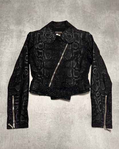 2000s Roberto Cavalli Obscure Python Cropped Jacket (S)