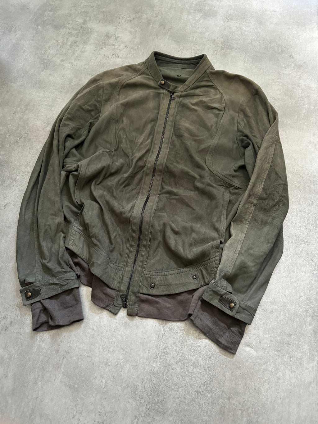 Isaac Sellam Experience Green Leather Specialist Avant Garde Jacket (XL) - 4