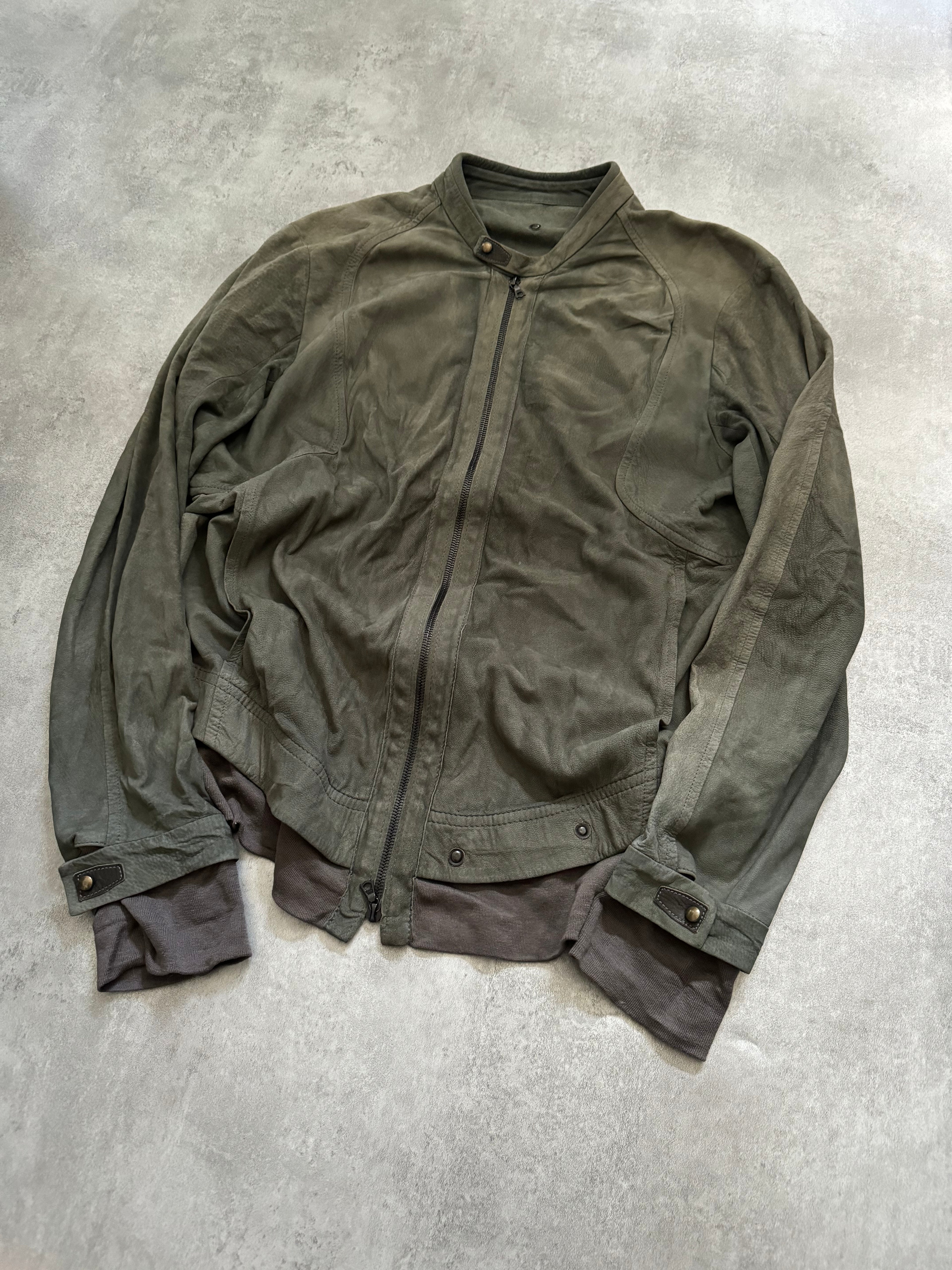 Isaac Sellam Experience Green Leather Specialist Avant Garde Jacket (XL) - 4