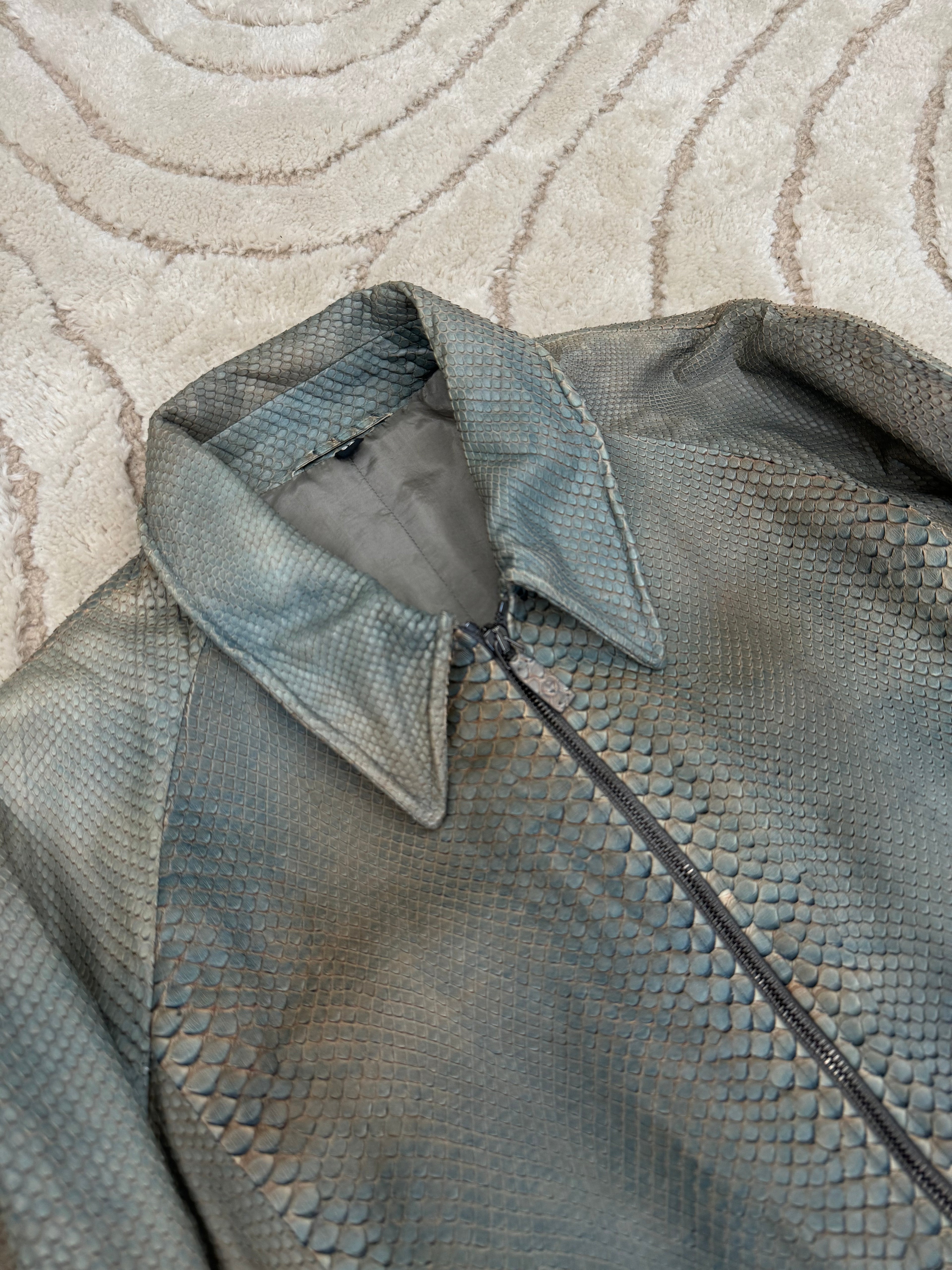 SS2011 Giorgio Armani Aurora Borealis Python Leather Jacket