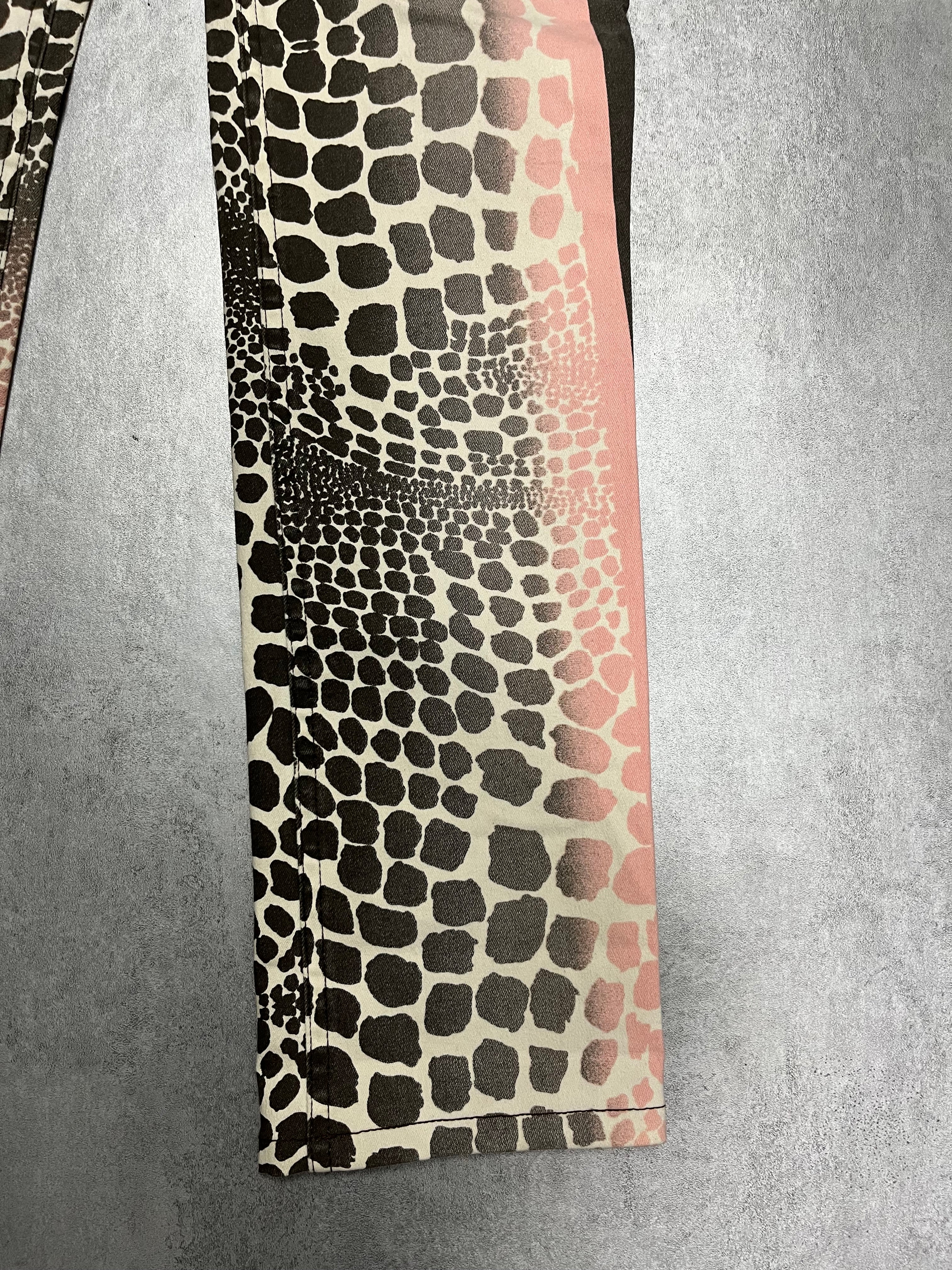 Roberto Cavalli Exotic Black & Pink Print Pants