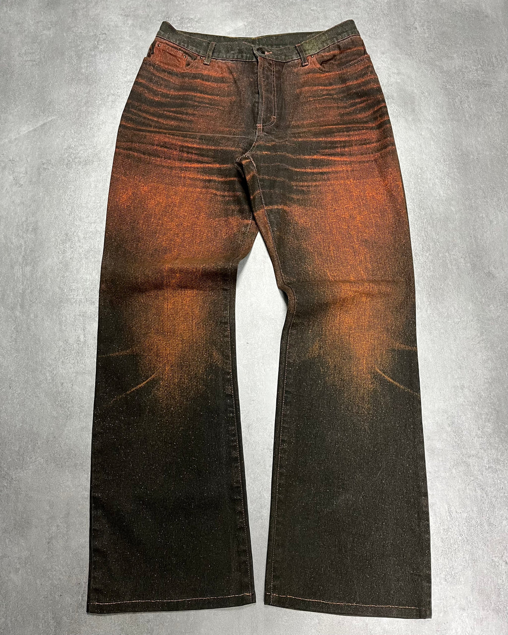 AW2001 Cavalli Overprinted Copper Black Pants