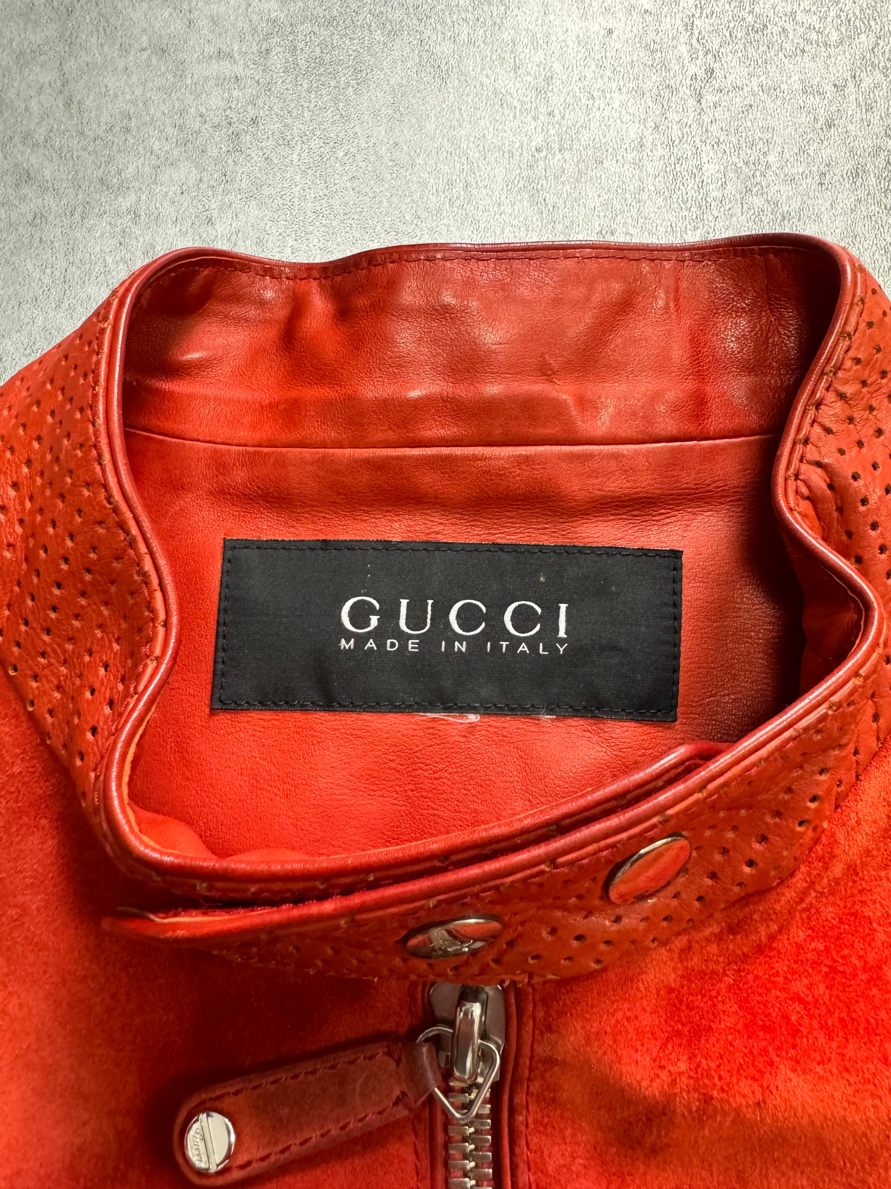 Gucci Red Biker Leather Jacket (S)