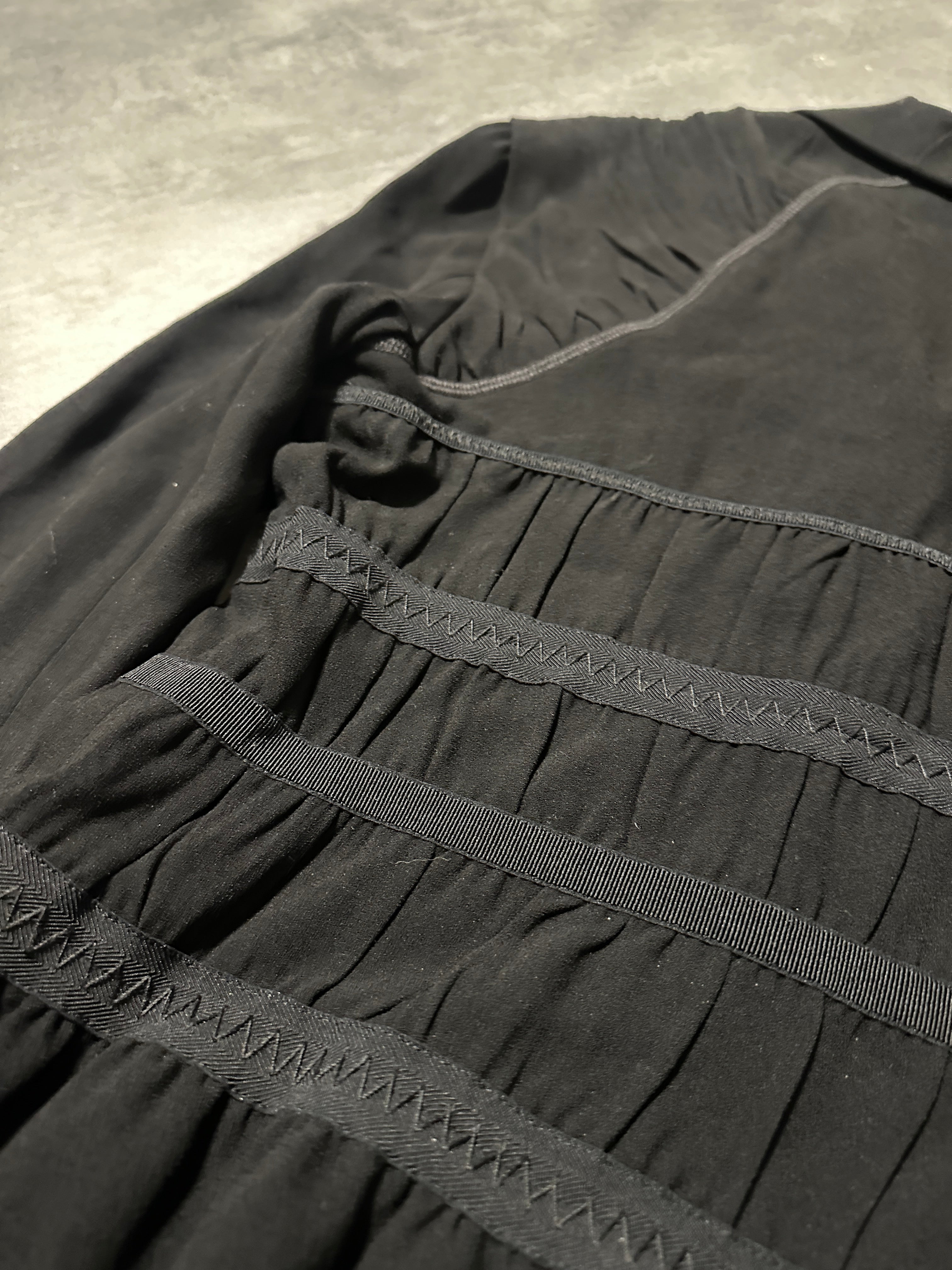 SS2007 Prada Black Pleats Shirt