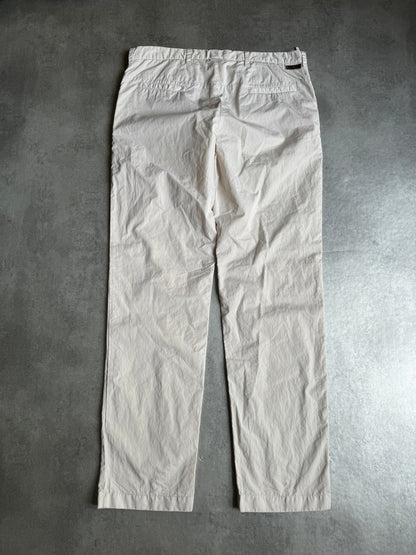 SS2007 Prada Creamy Relaxed Pants (XL) - 4