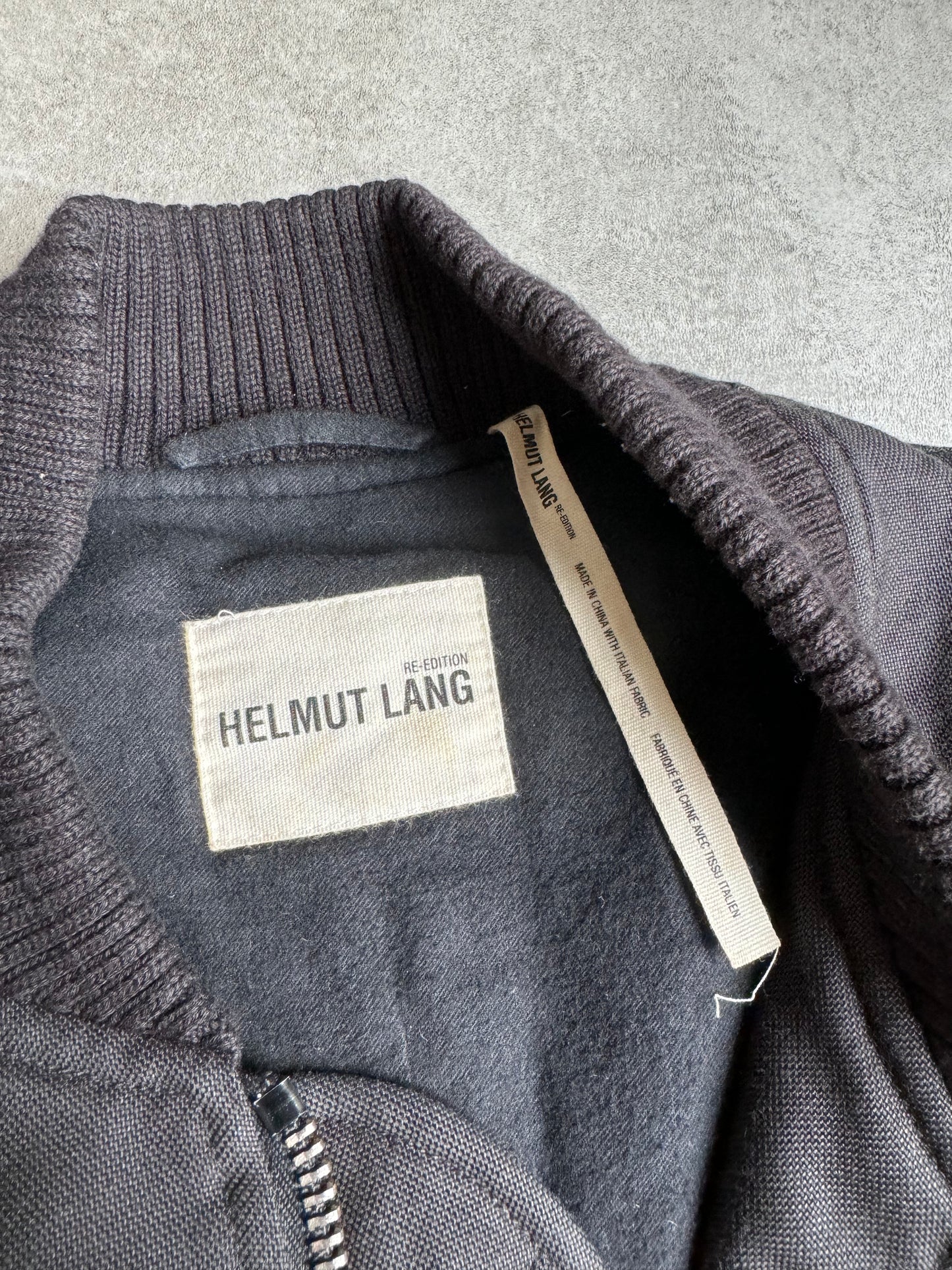 AW2003 Helmut Lang Black Bondage Re-edition Bomber Jacket (M) - 7