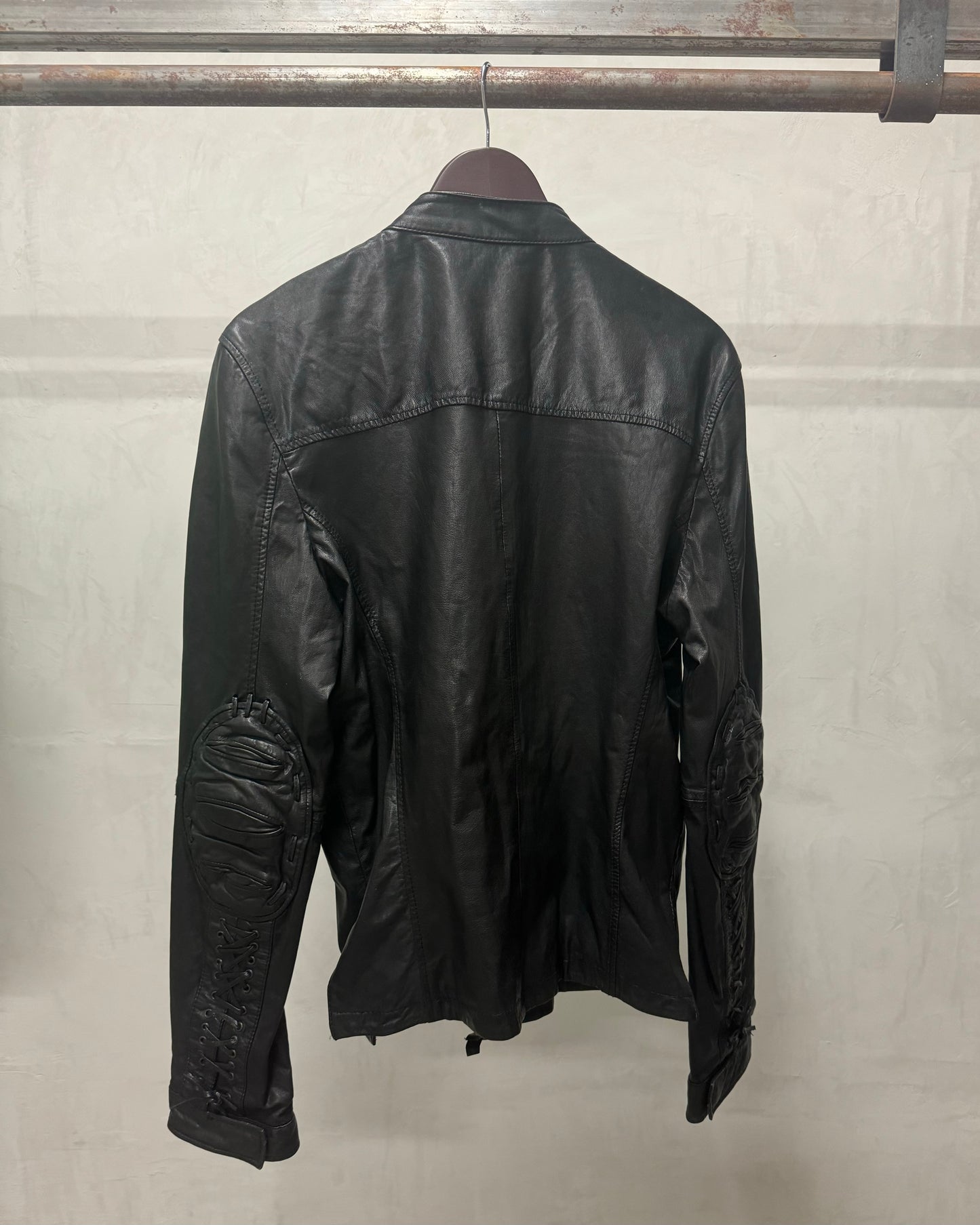 2000s Marithé + François Girbaud Black Signature Biker Leather Jacket (M/L) - 4