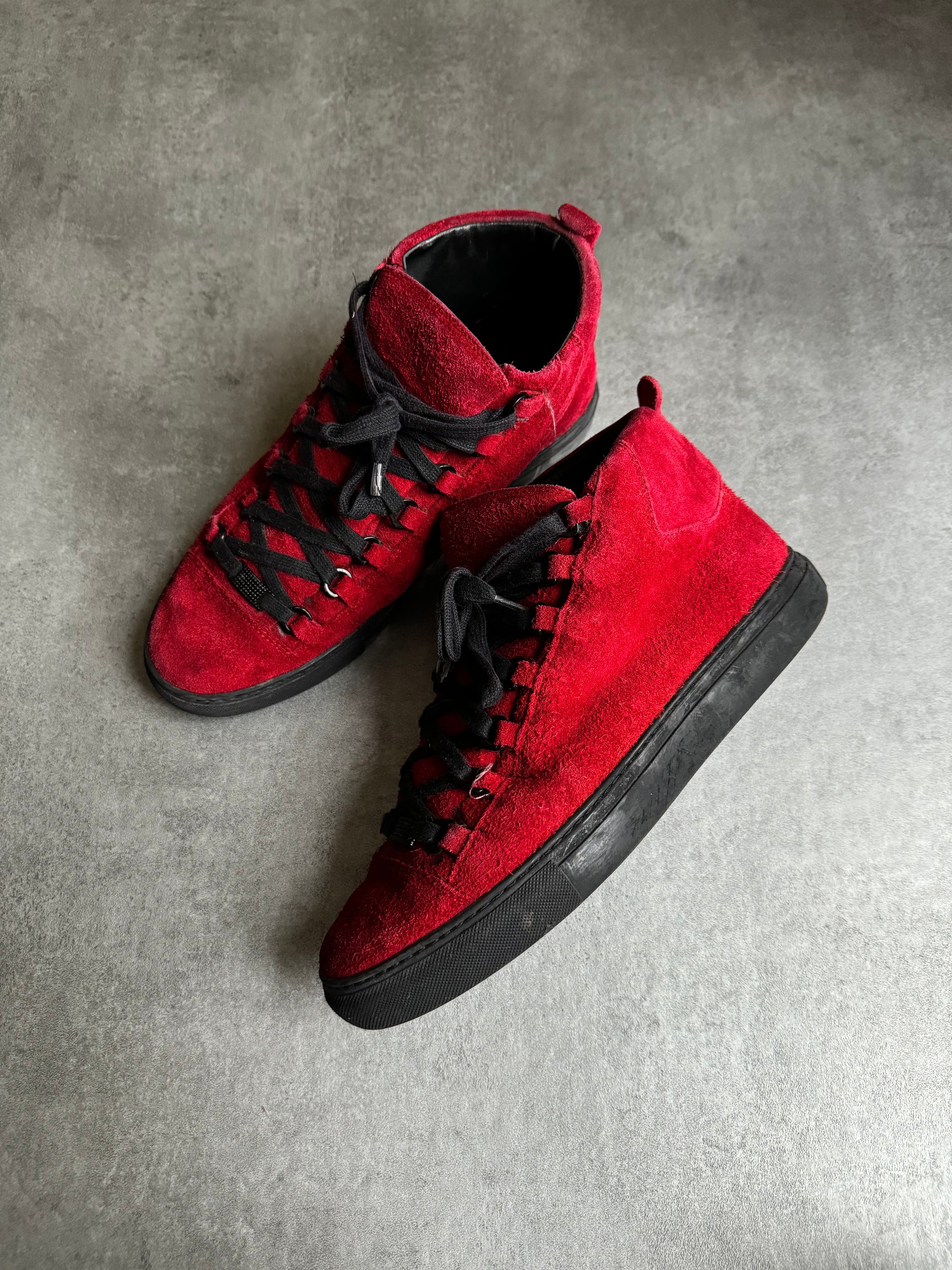 Balenciaga Arena High Red Suede Leather Black Sole (42,5) - 4