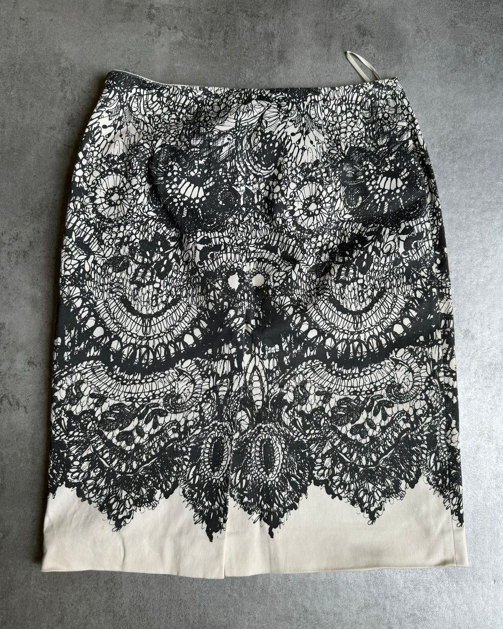 SS2011 Prada Silk Black & White Elegant Skirt (S) - 1