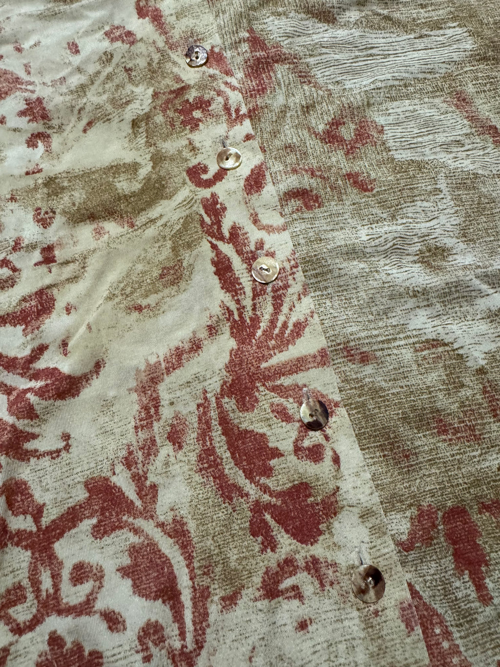 2000s Roberto Cavalli Floral Royal Edgy Mozaic Shirt (XS) - 6