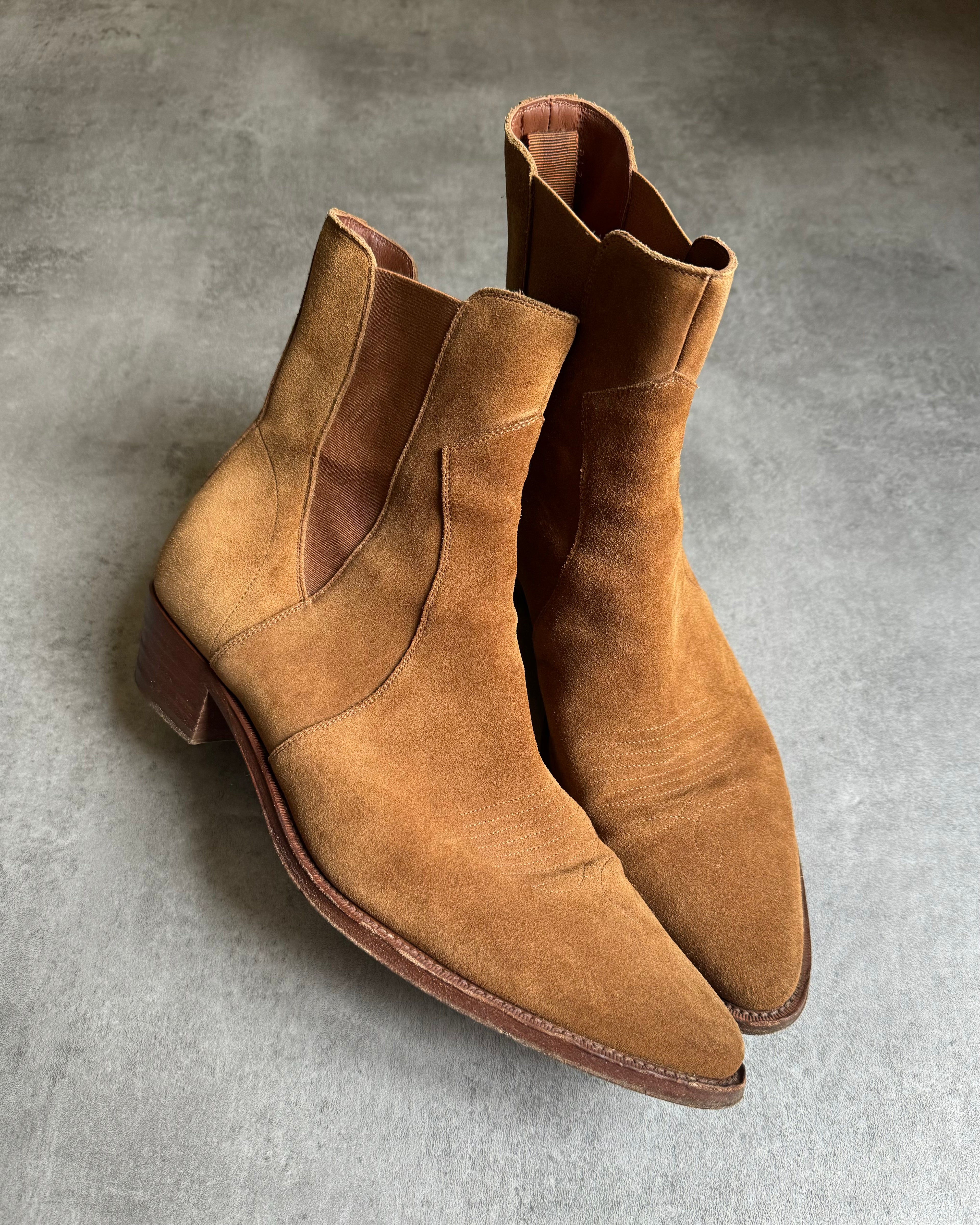 AW2020 Celine Jacno Chelsea Camargue Suede Calfskin Boots by Hedi Slimane (45) - 2