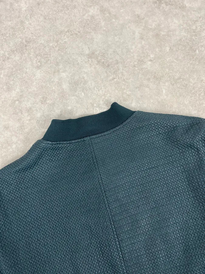 SS2015 Emporio Armani Green Waffled Leather Biker Jacket nGwqedb 6