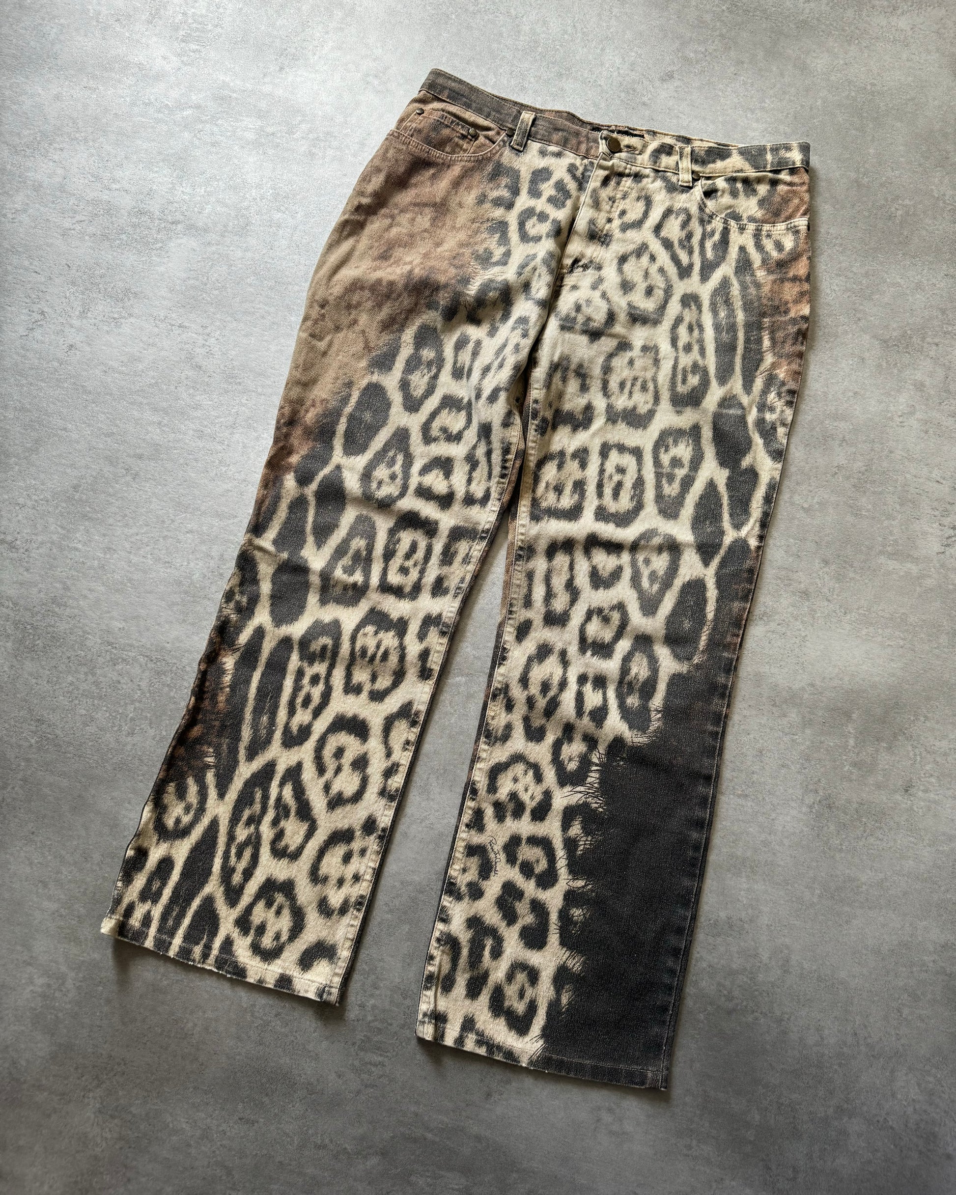 2000s Roberto Cavalli Jaguar Magma Exploration Pants (M) - 10