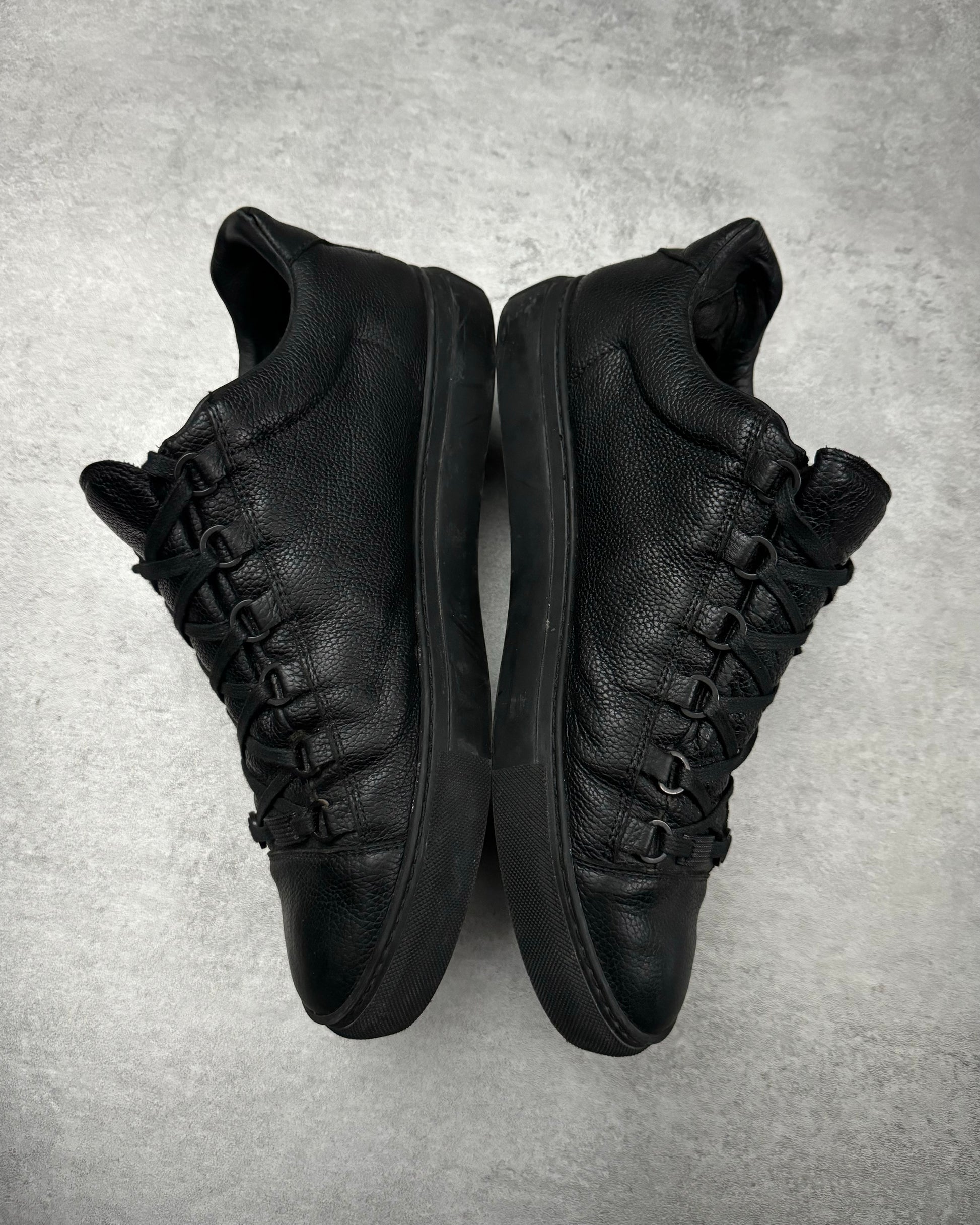 Balenciaga Arena Black Low Pure Leather Shoes (43) - 9