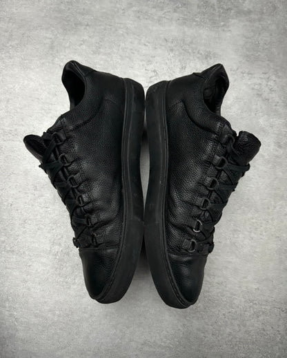 Balenciaga Arena Black Low Pure Leather Shoes (43) - 9