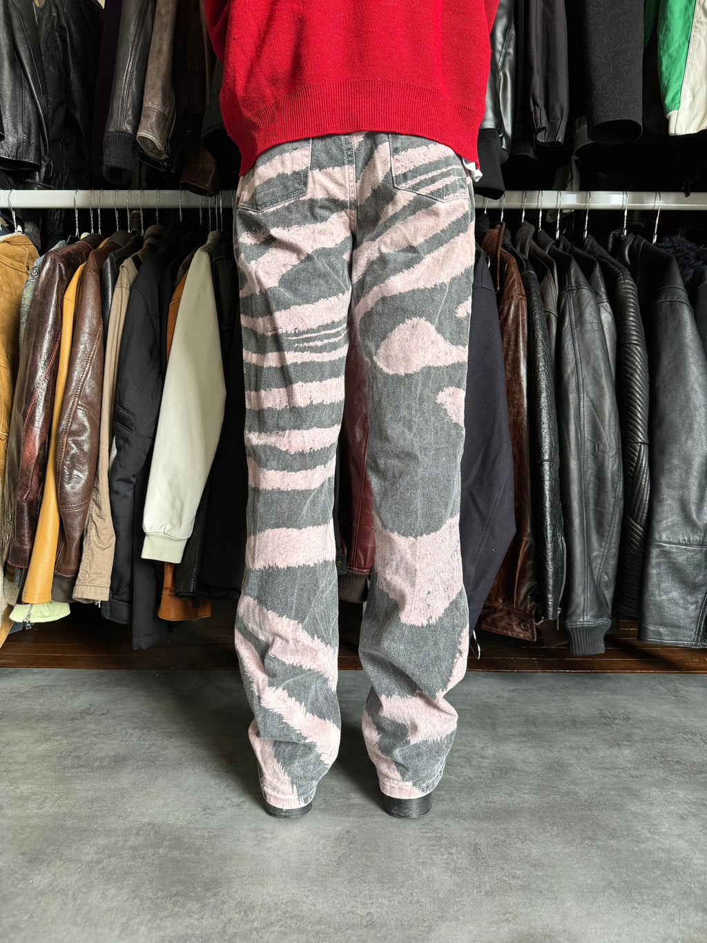 FW2001 Roberto Cavalli Zebra Pink Shadow Pants (M) - 4