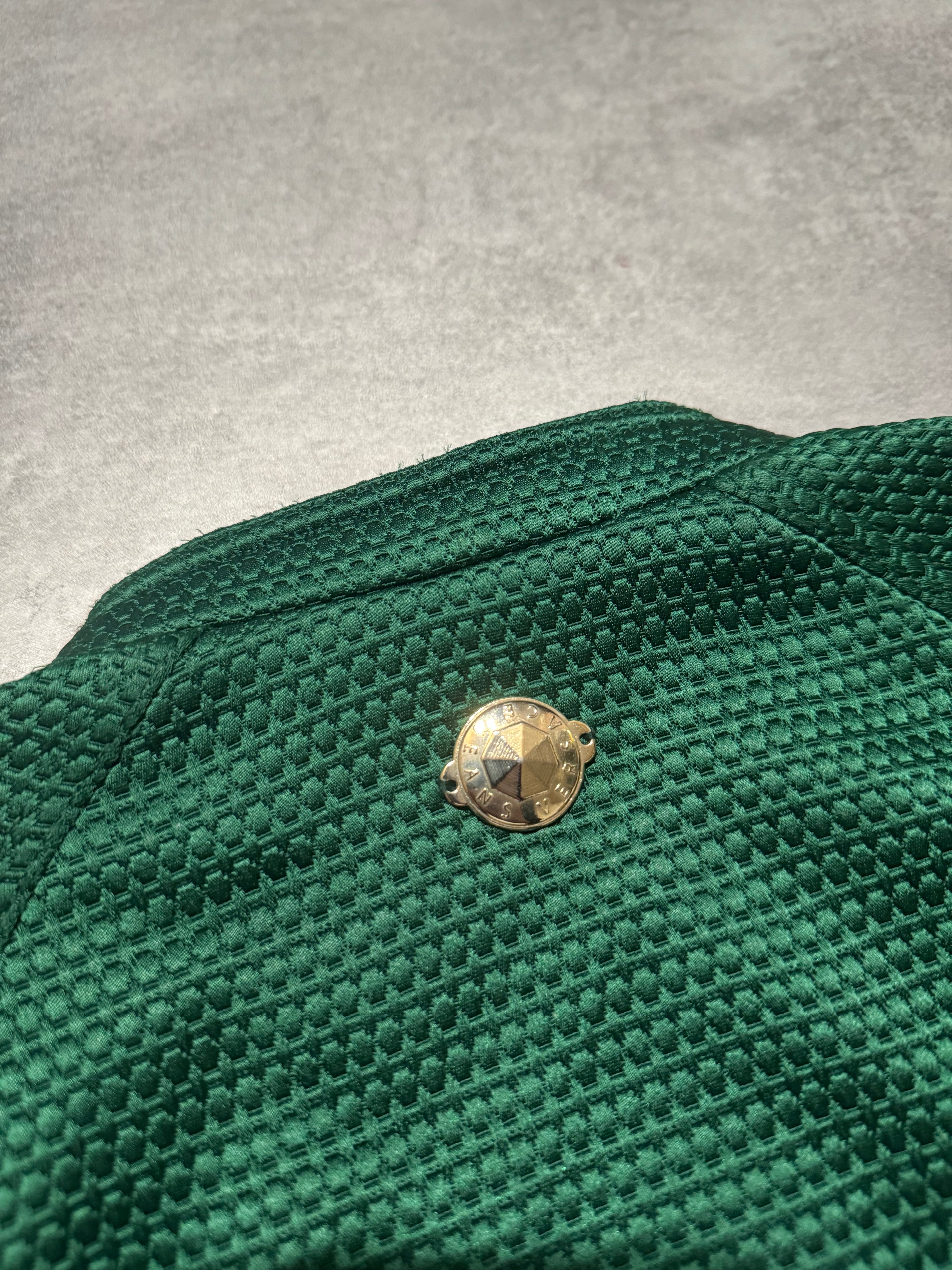 Versace Italian Green Bomber Royal Jacket (XS/S) - 4