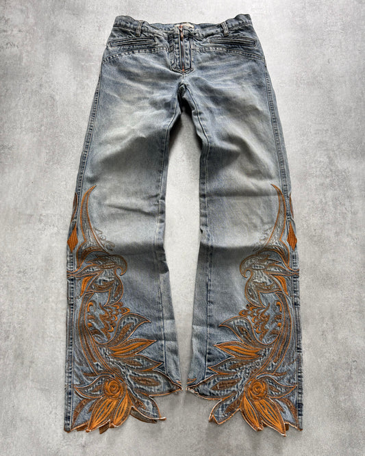 2000s Roberto Cavalli Cowboy Embroidered Jeans (S)