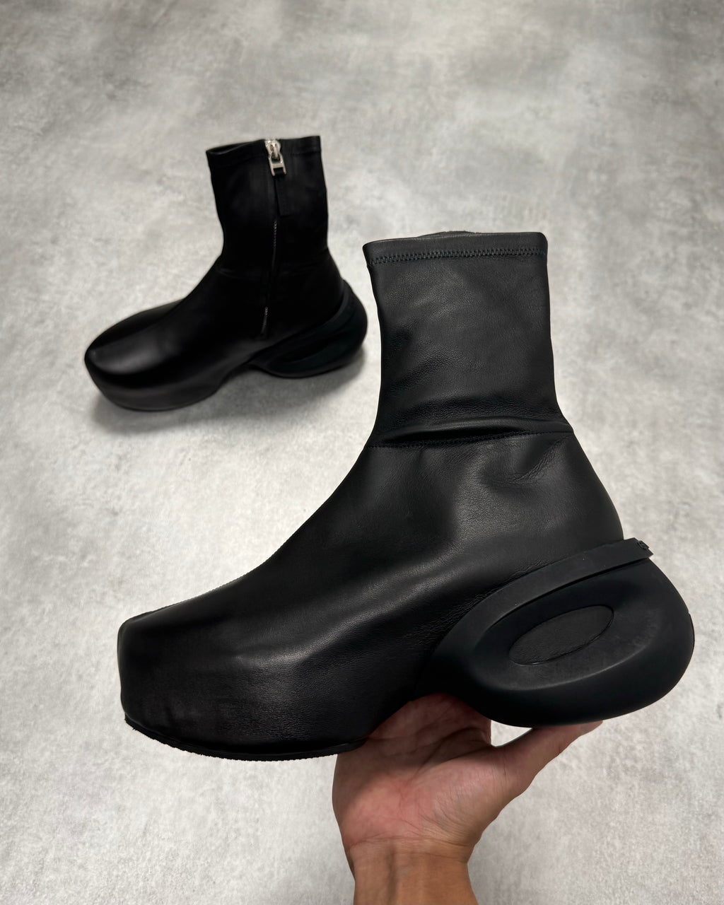 Givenchy G Clog Black Lambskin Ankle Boots