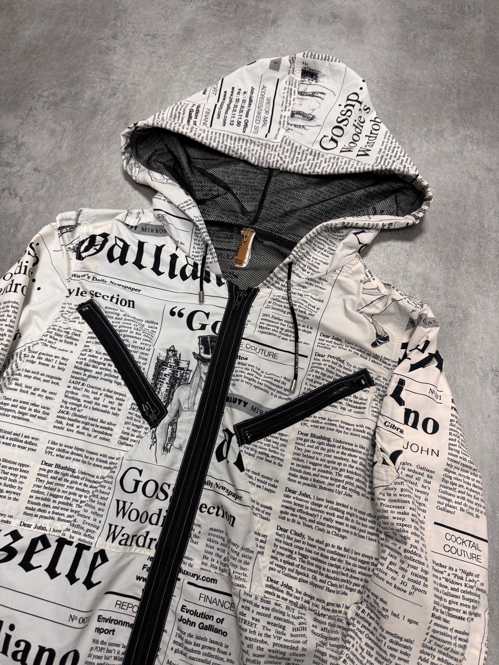 2000s John Galliano Newspaper Light Jacket
