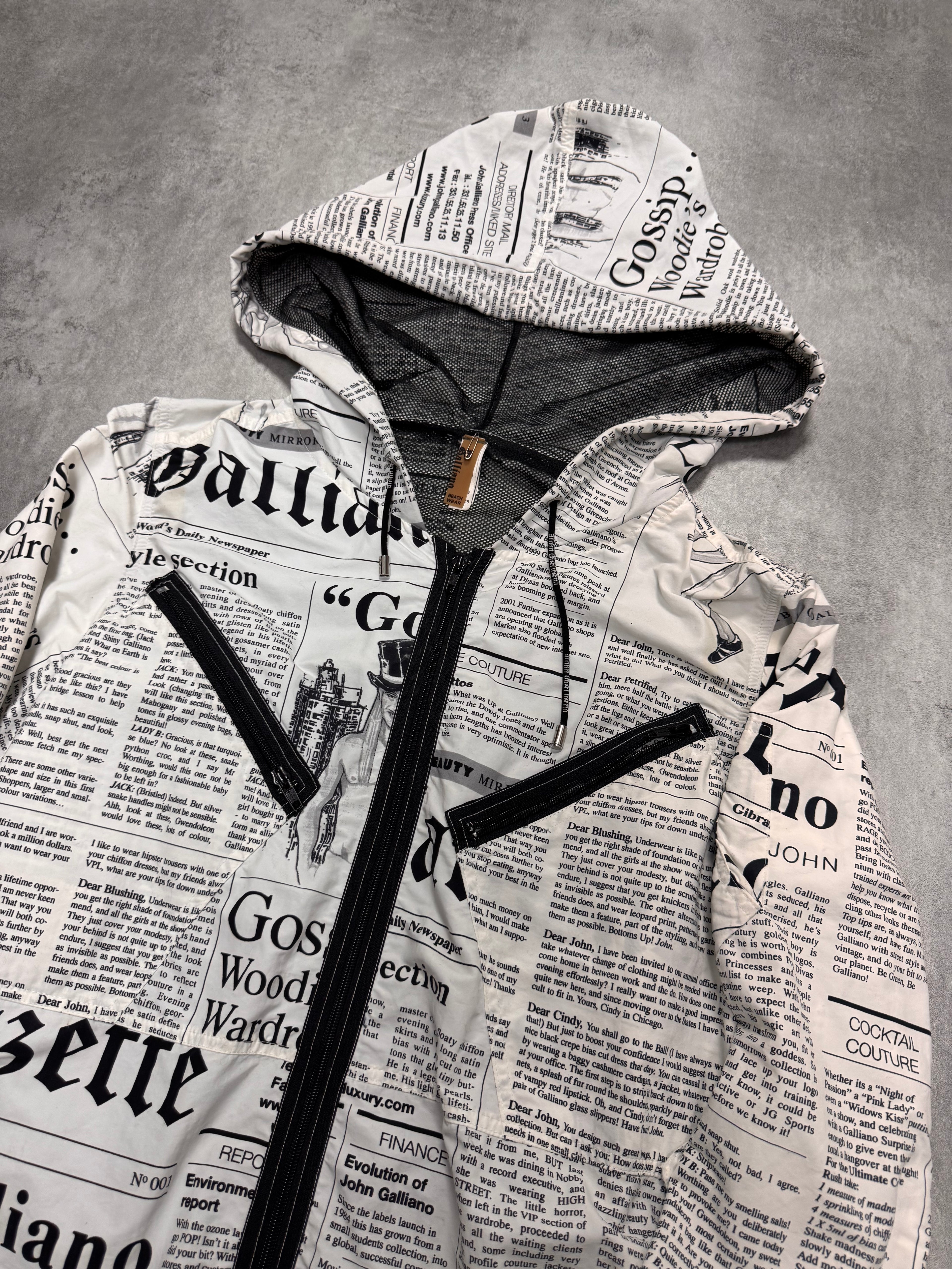 2000s John Galliano Newspaper Light Jacket