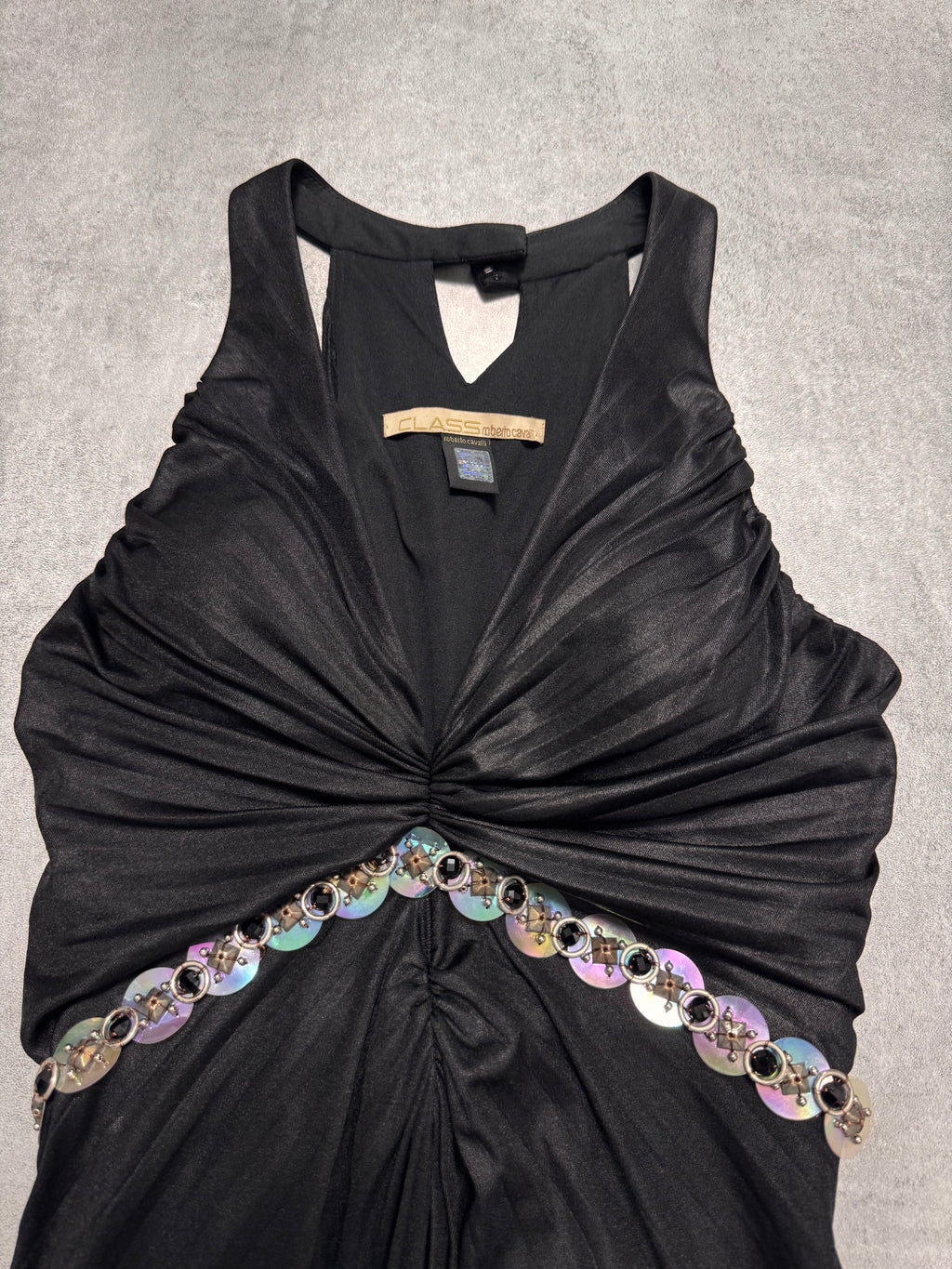 Roberto Cavalli Class Black Long Dress