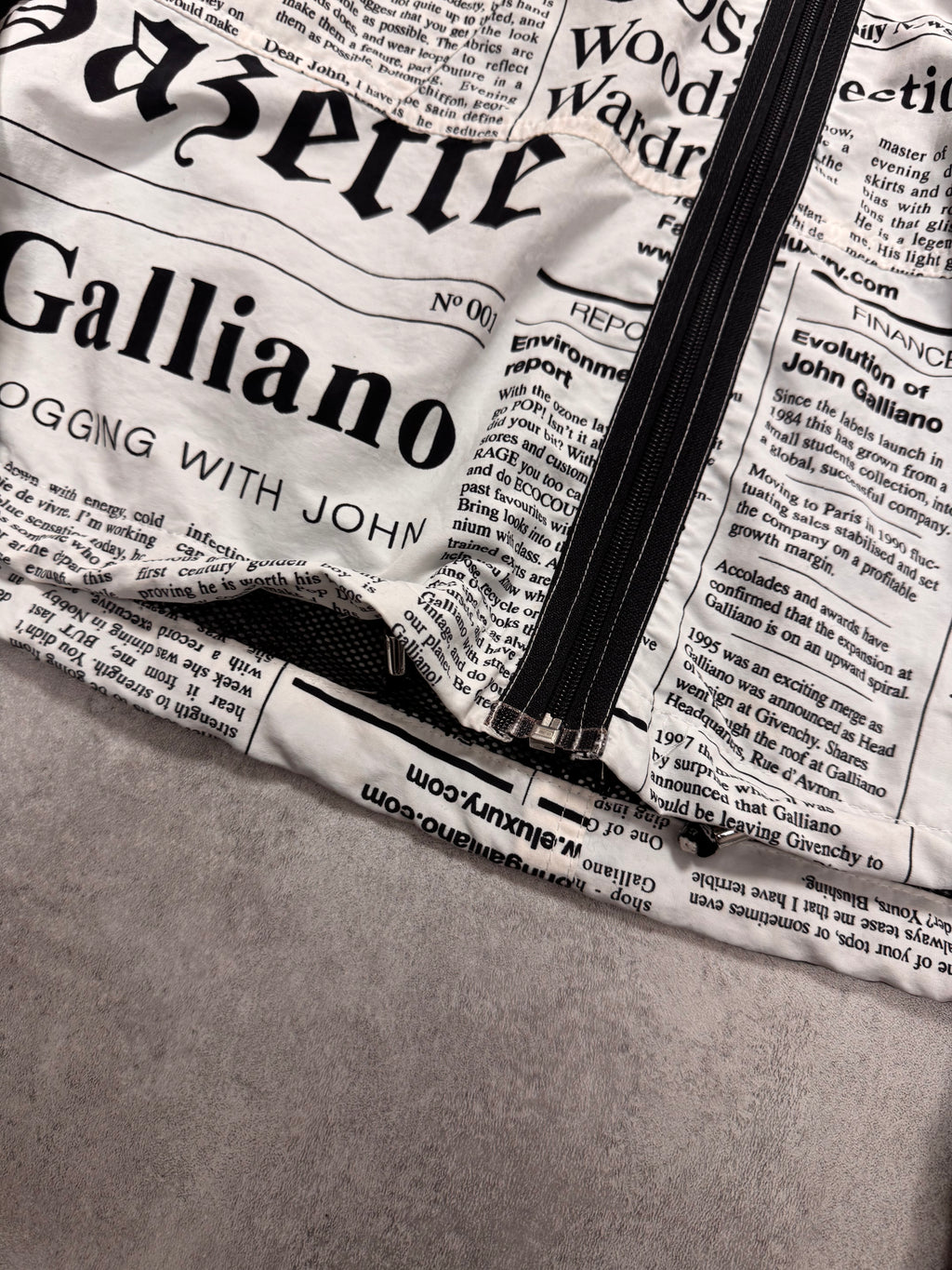 2000s John Galliano Newspaper Light Jacket