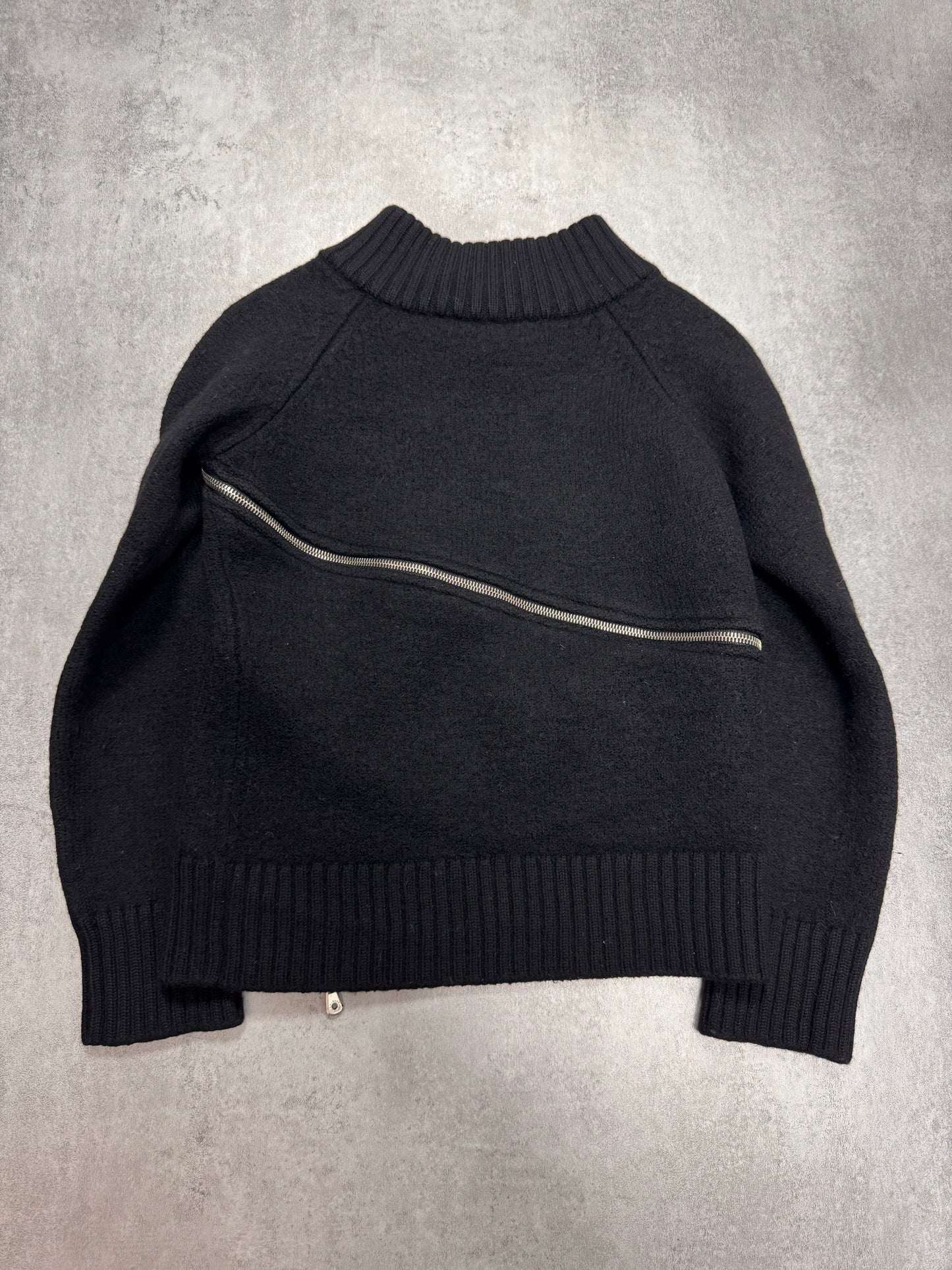 AW2003 Dolce & Gabbana Tornado Zip Black Sweater (XS)