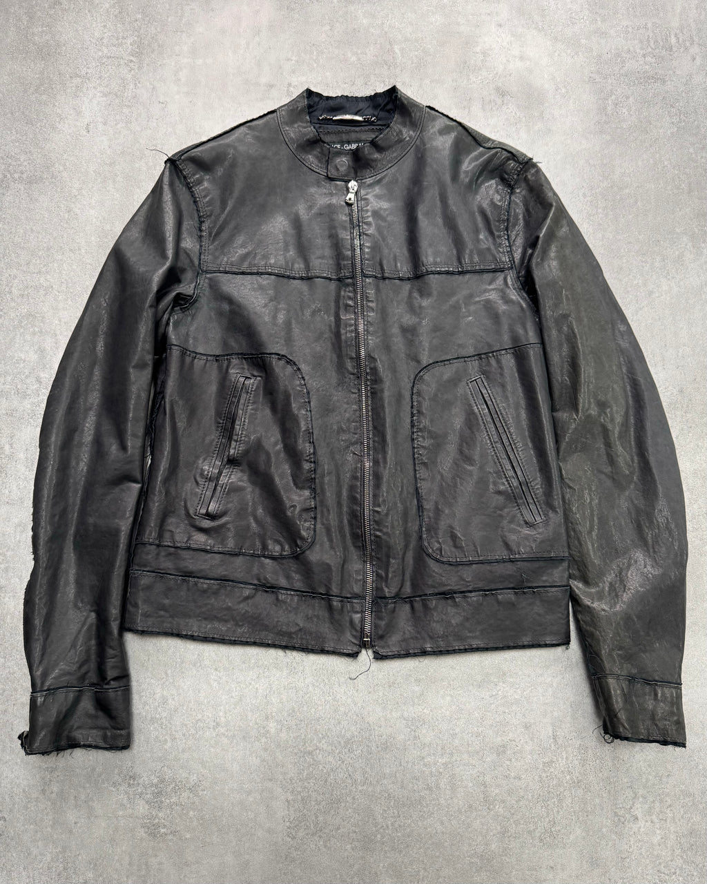 Dolce & Gabbana Discreet Obscur Leather Jacket