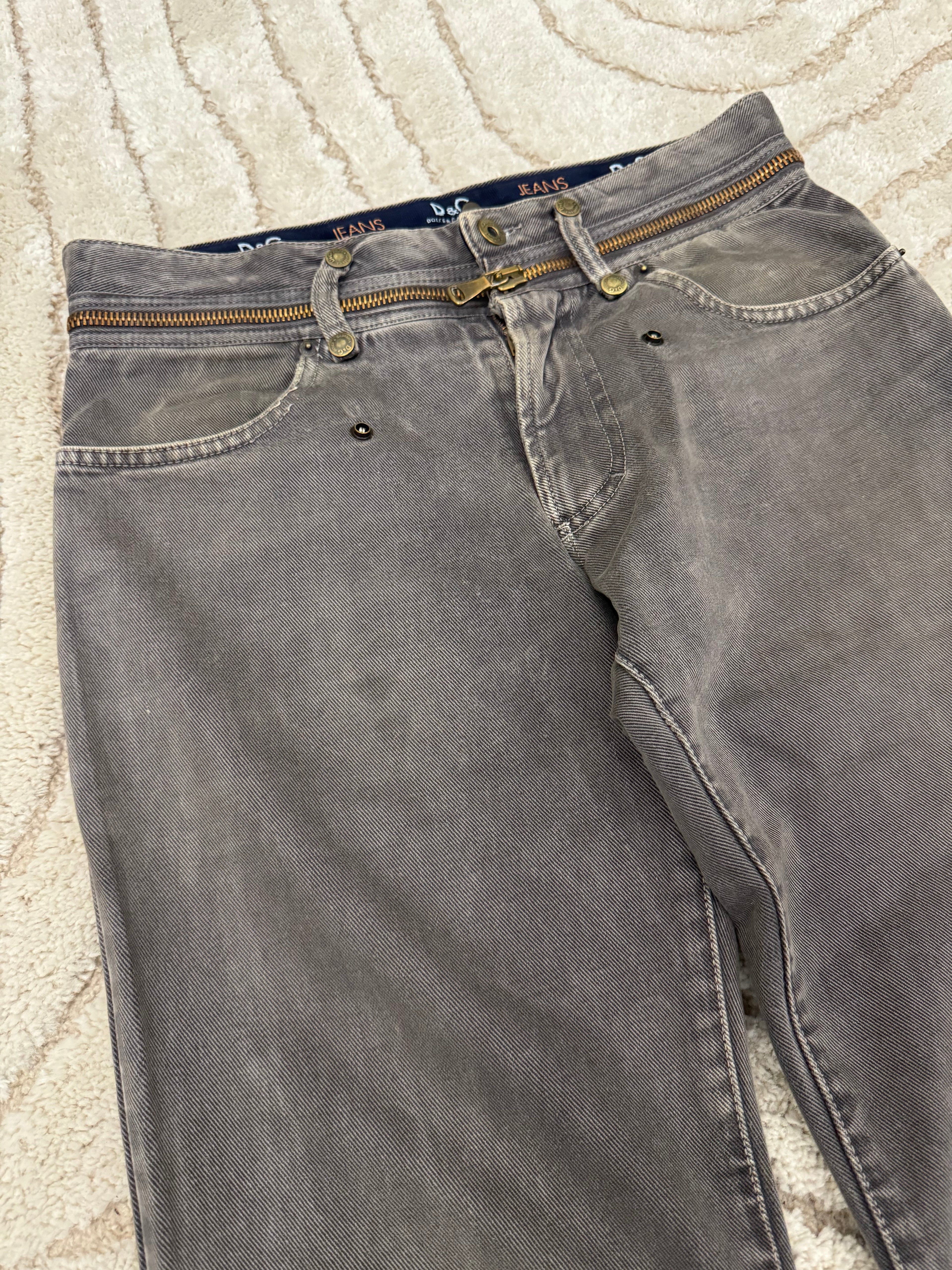 AW2003 Dolce & Gabbana Bootcut Zipper Denim Pants