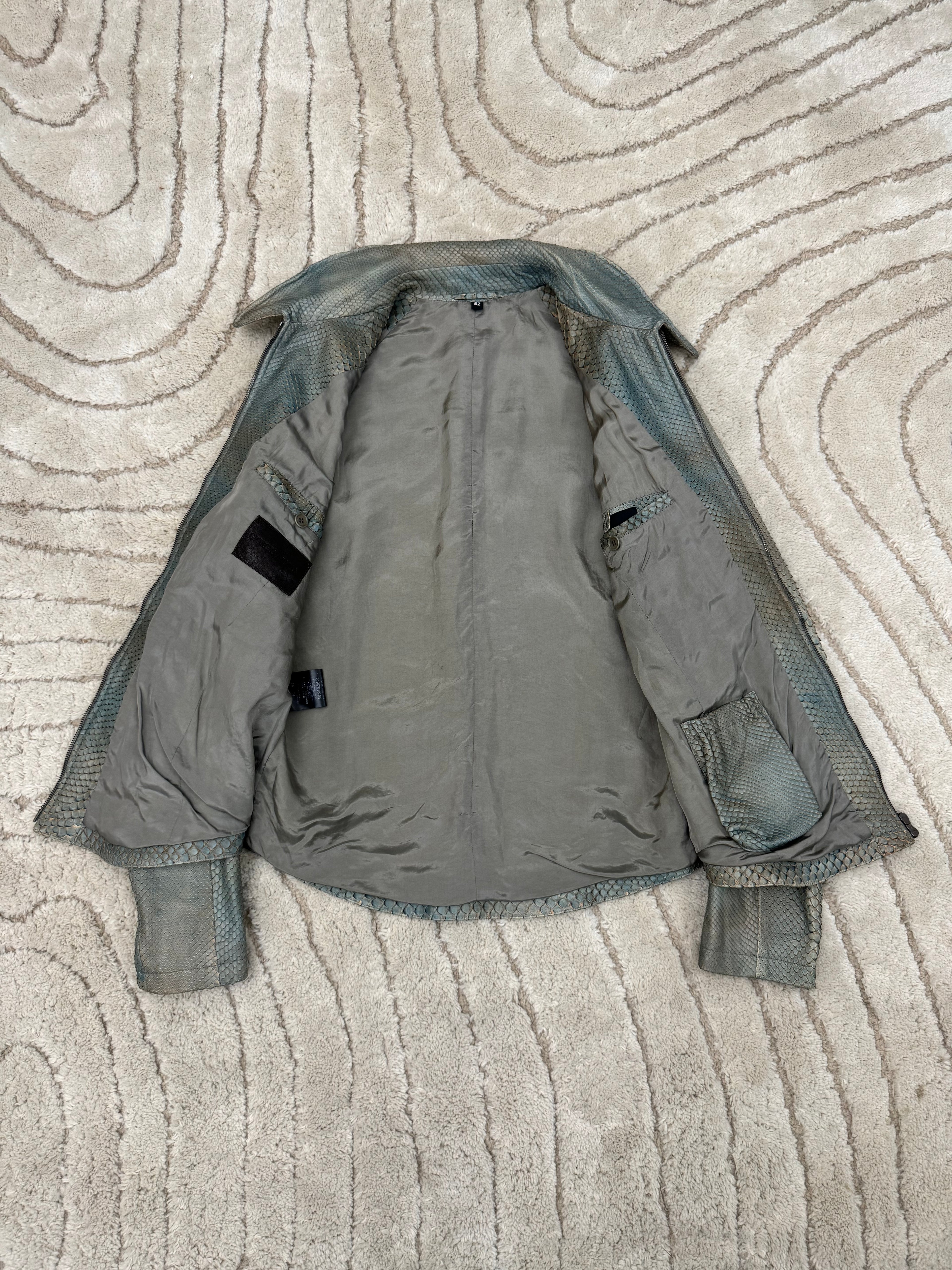 SS2011 Giorgio Armani Aurora Borealis Python Leather Jacket